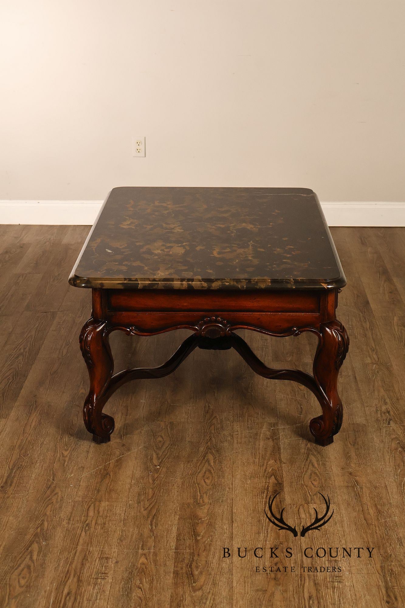 Henredon Carlyle Collection Louis XV Style Marble Top Cocktail Table