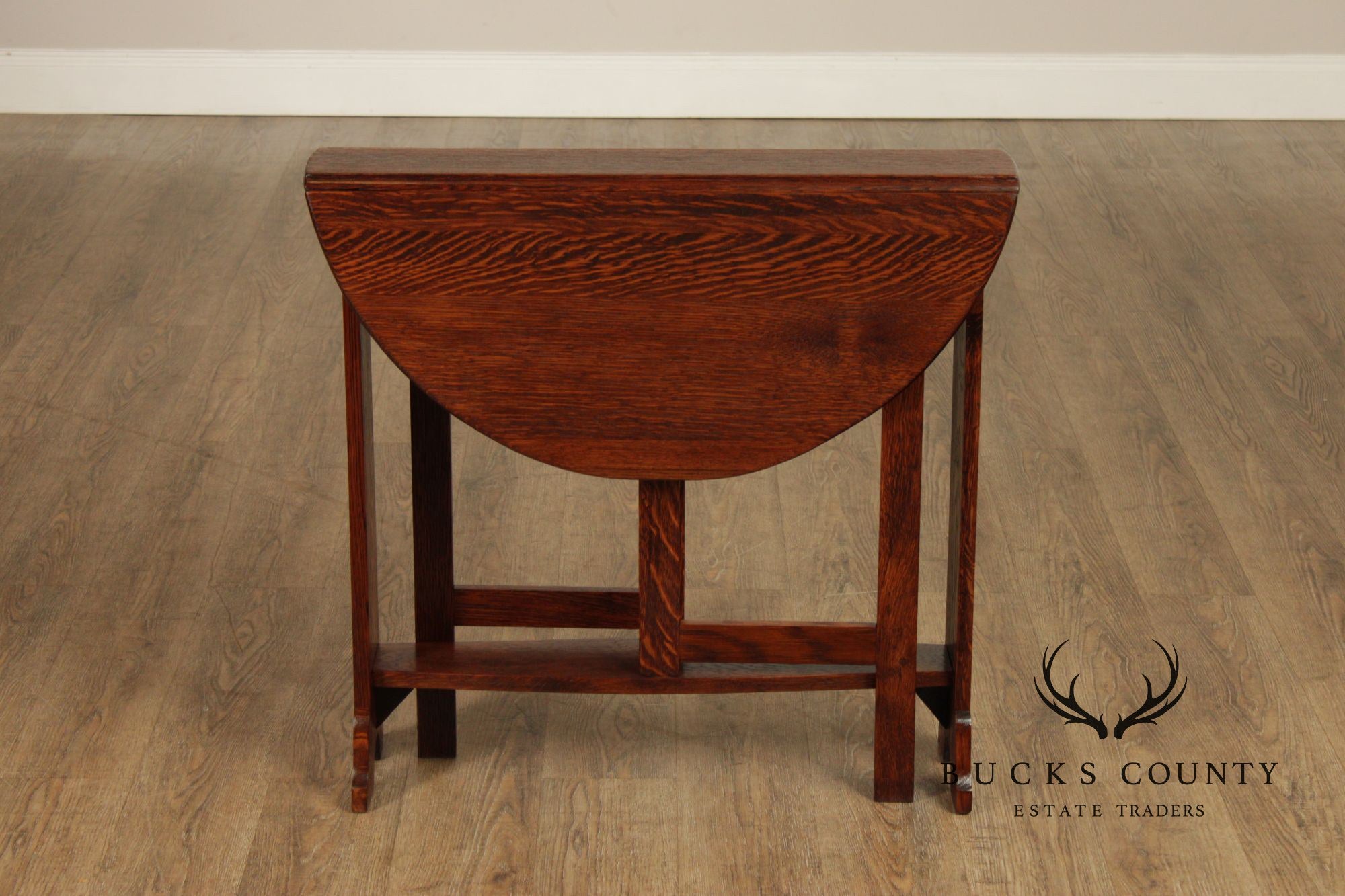 Antique Mission Oak Drop Leaf Table