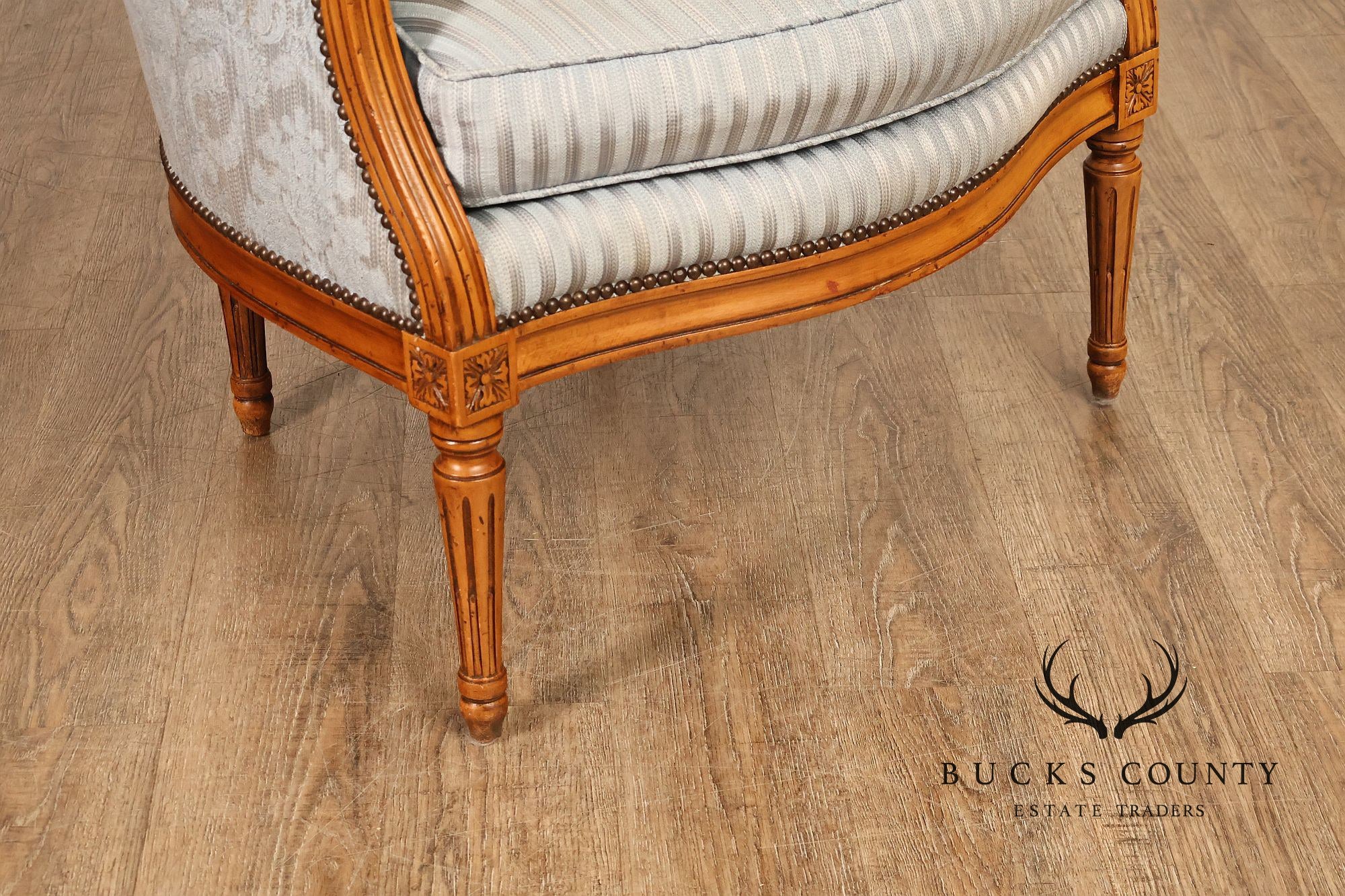 Baker Furniture Company French Louis XVI Style Bergere Chair