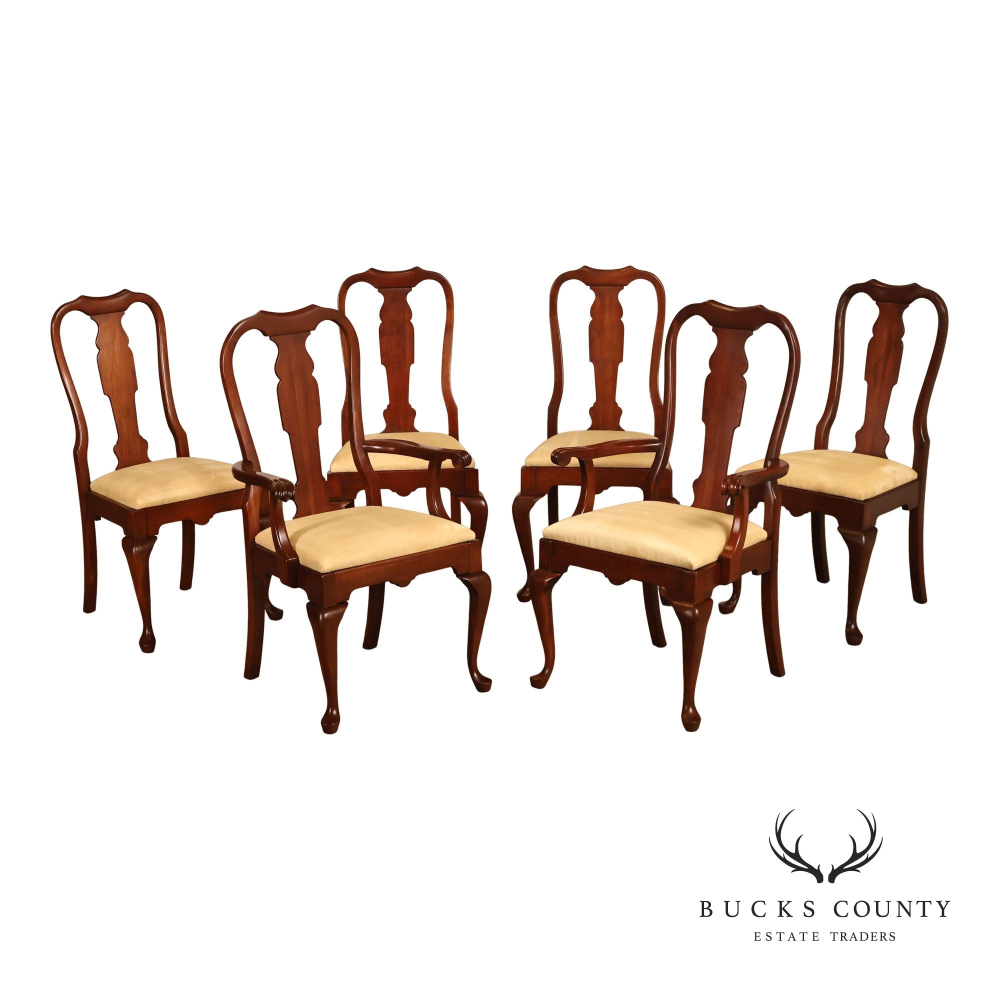 Pennsylvania House Set Of 6 Queen Anne Dining Chairs