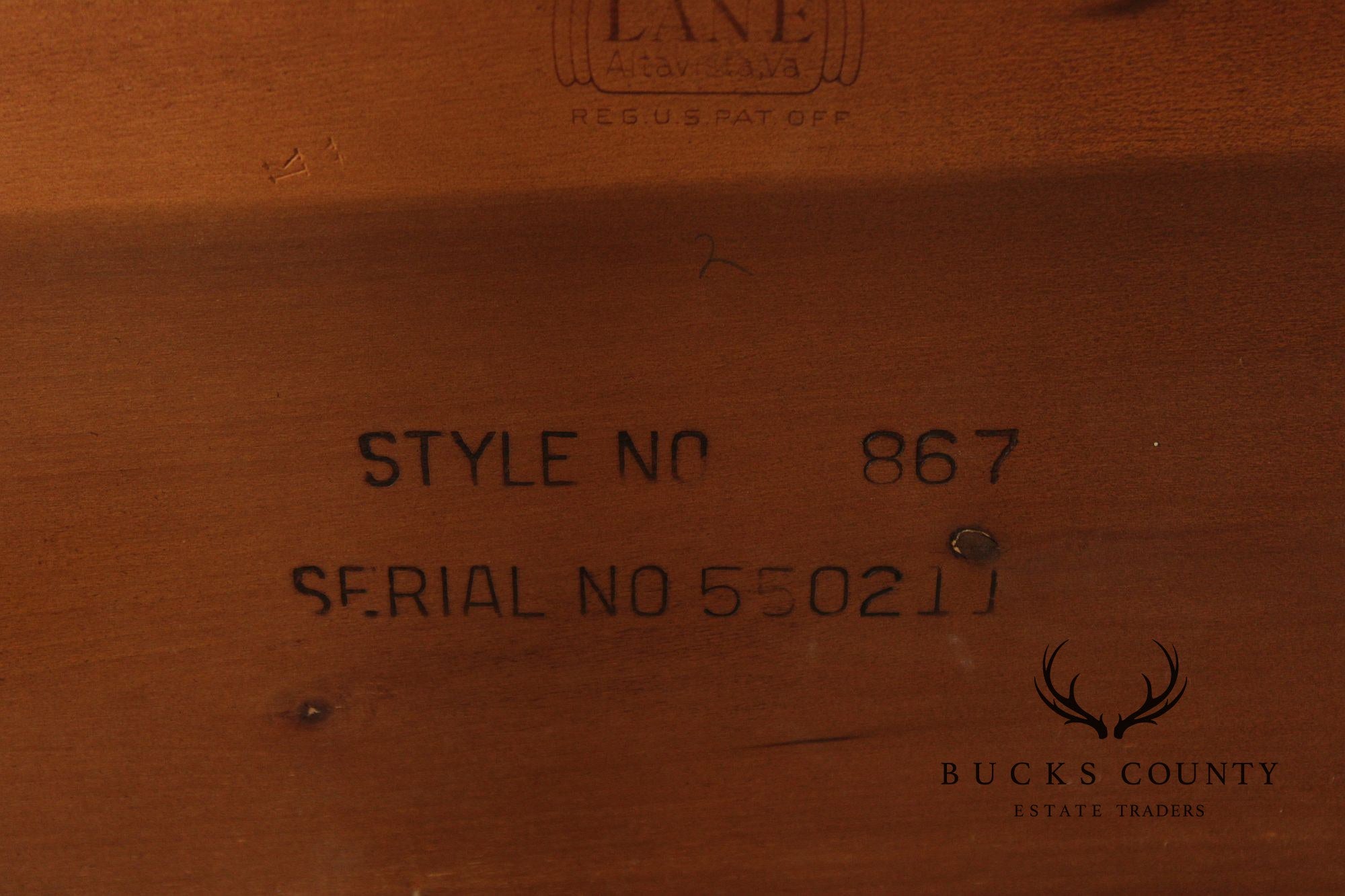 Lane Copenhagen Mid-Century Modern Two-Tier Walnut End Table