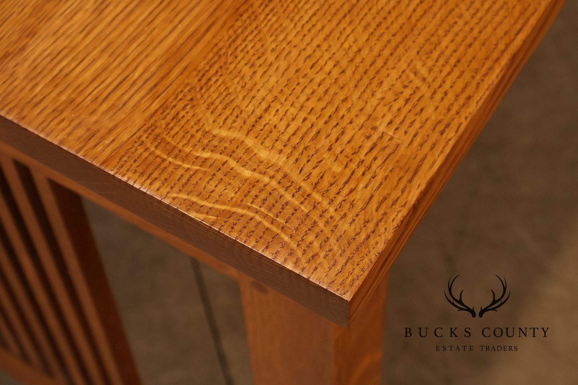 Stickley Mission Collection Oak Spindle Desk Library Table