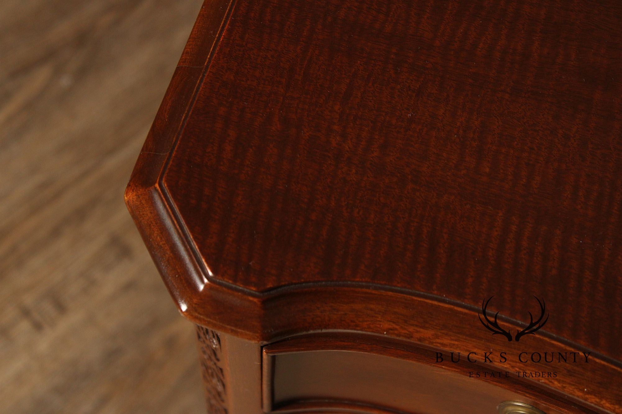 George III Style Mahogany Serpentine Front Chest Of Drawers