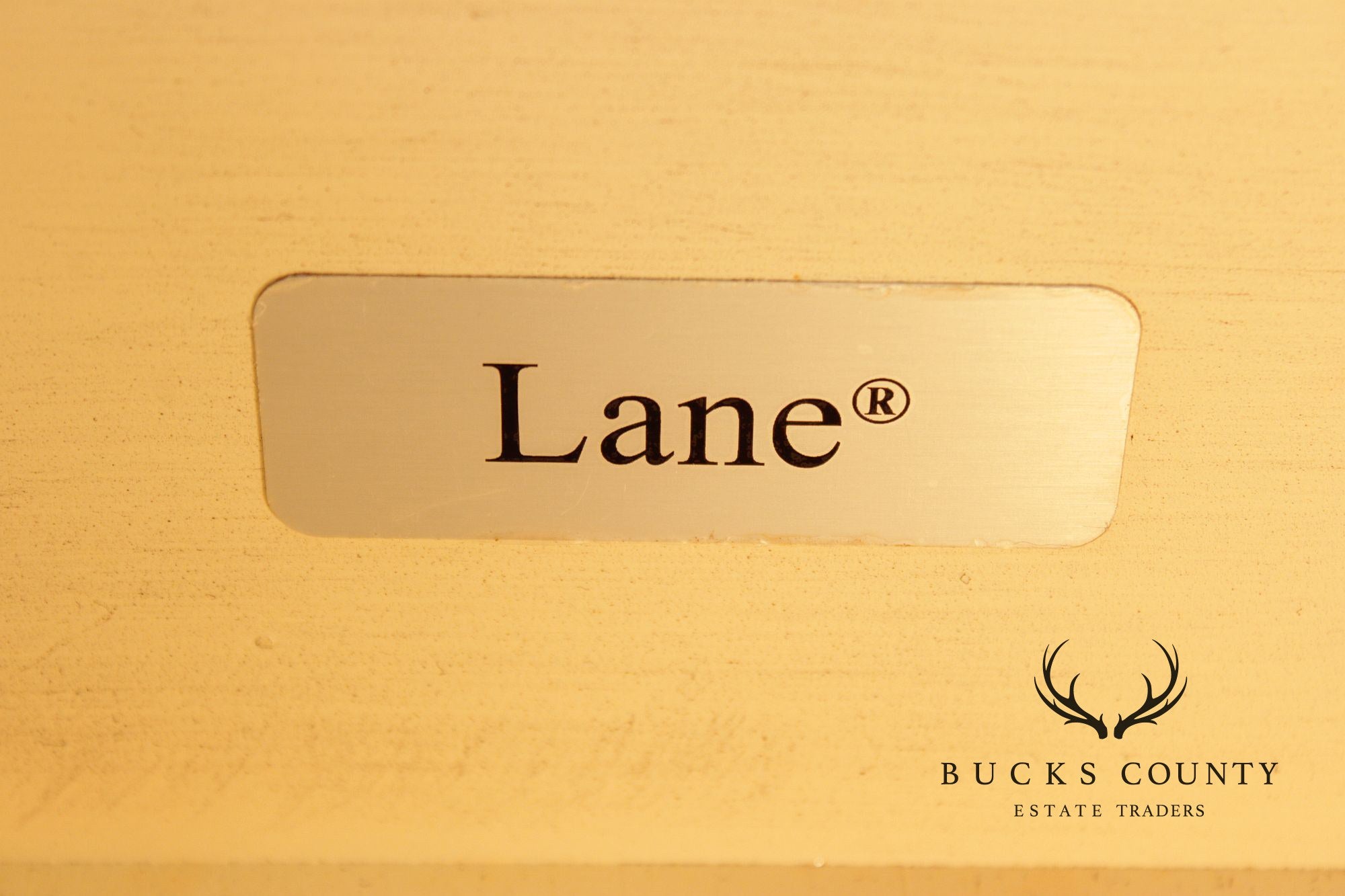 Lane French Provincial Style Distressed Cream Seven Drawer Dresser