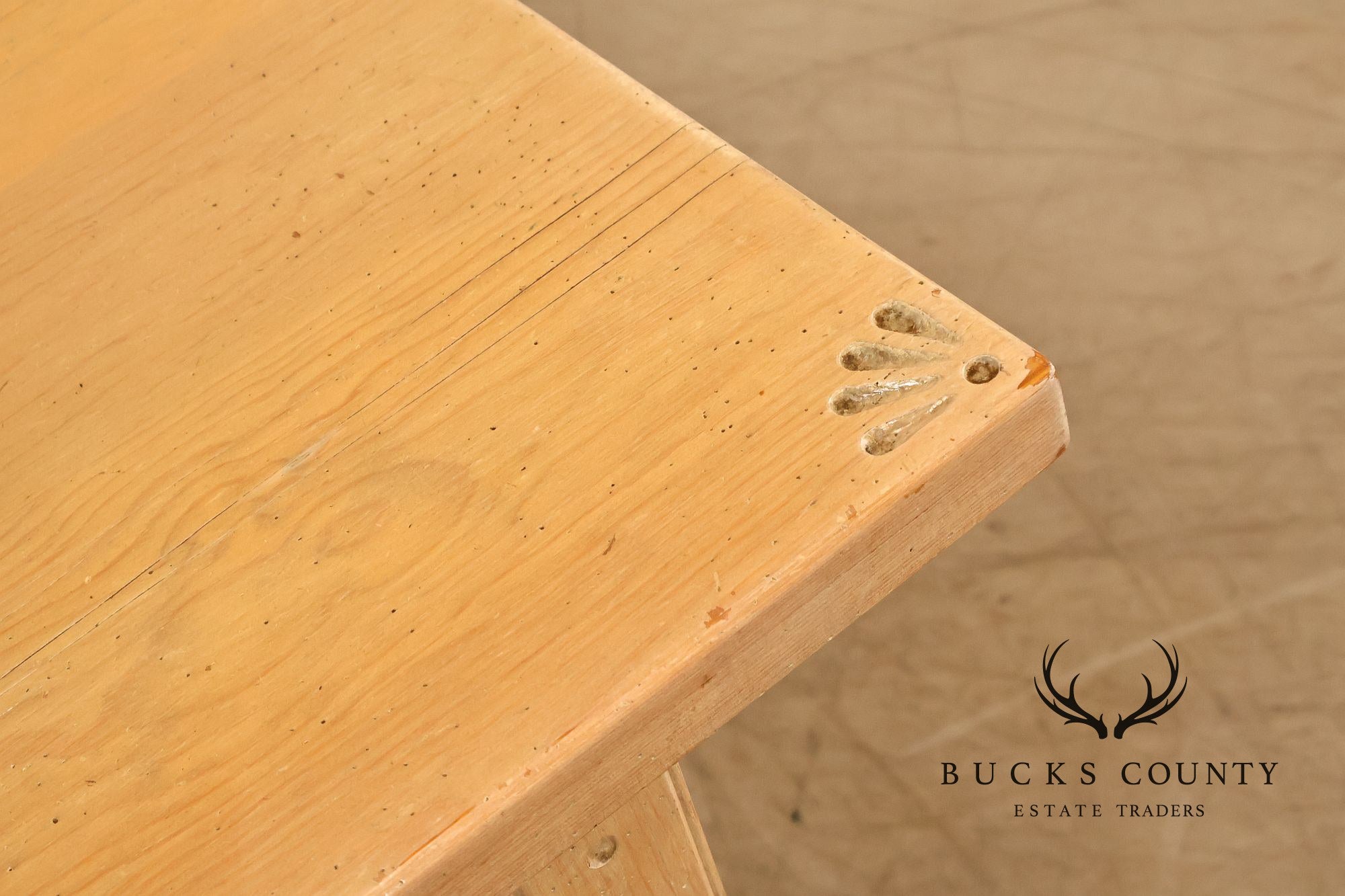 Southwest Style Cerused Pine Dining Table