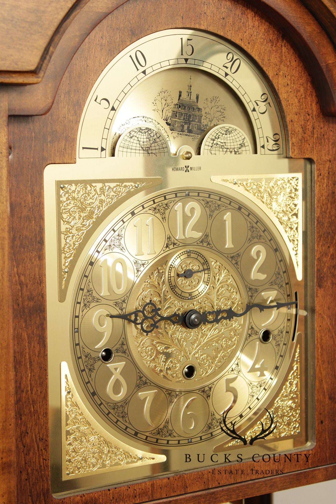 Howard Miller Georgian Style Walnut Grandfather Clock