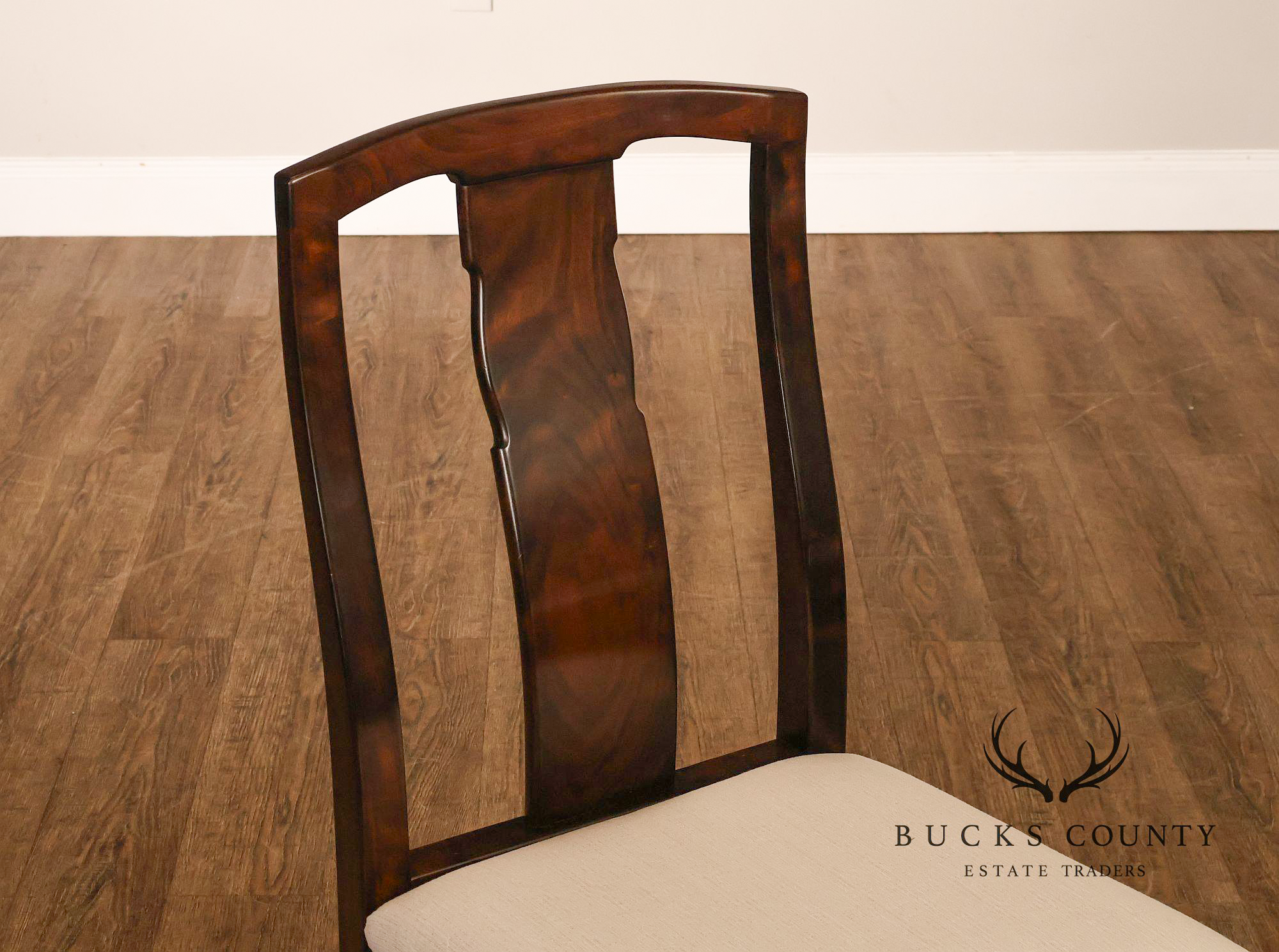 Robert Whitley Set of Eight Studio Crafted Walnut Dining Chairs