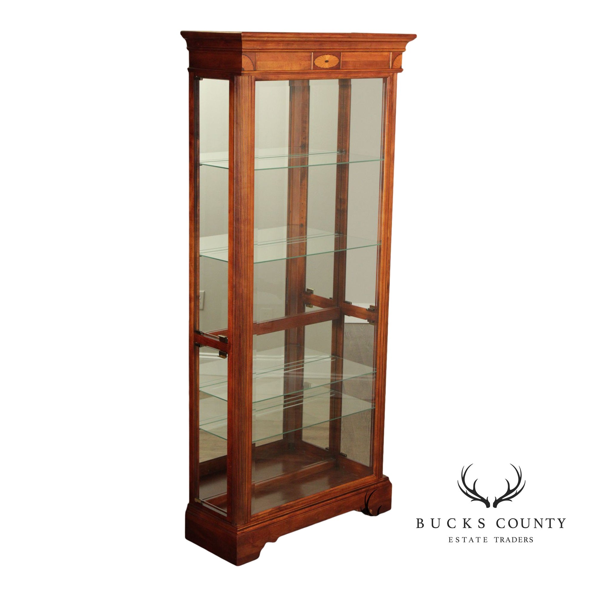 Howard Mill Federal Style Cherry Collector's Cabinet