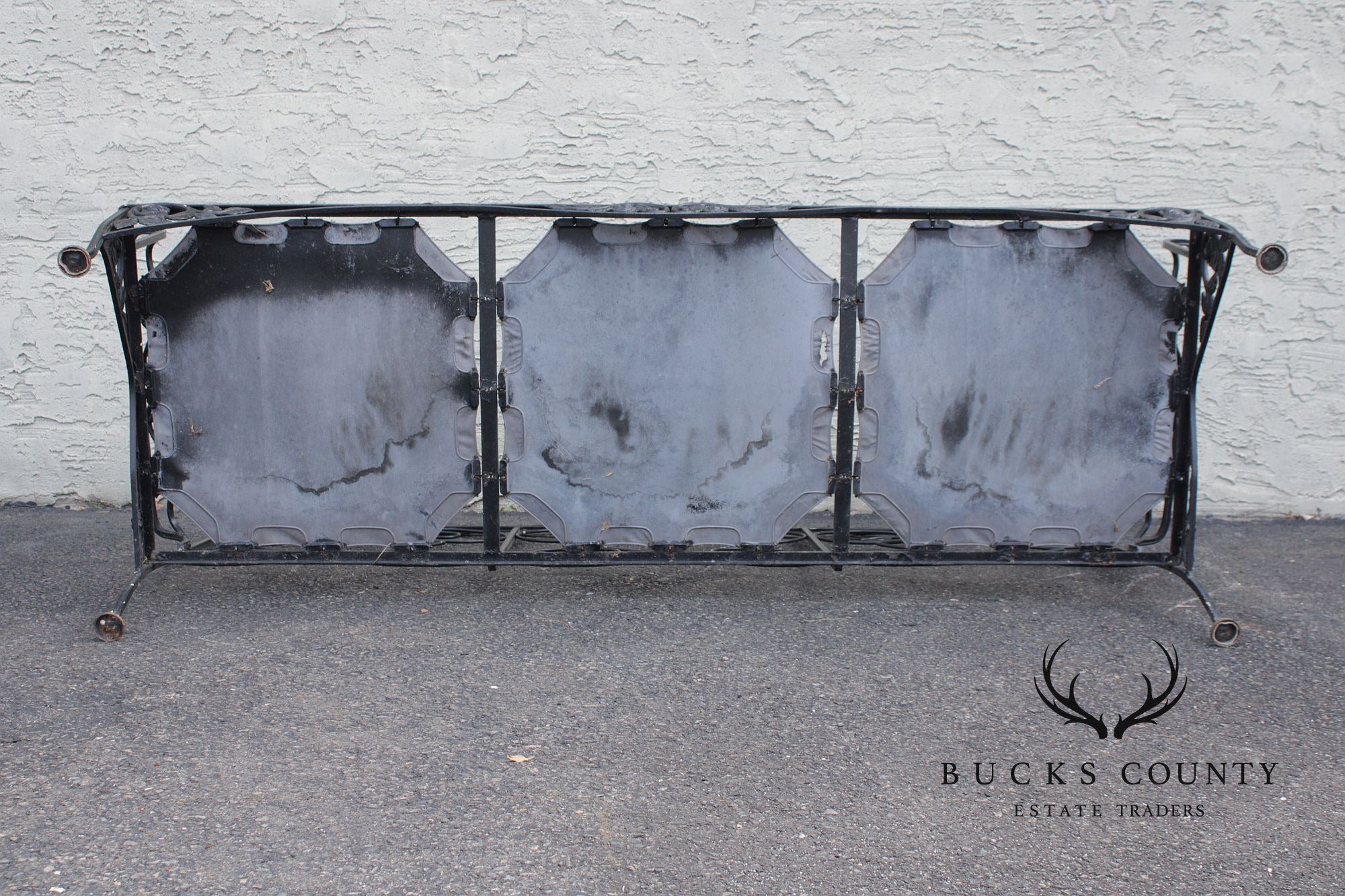 Meadowcraft Vintage Wrought Iron Outdoor Garden Sofa