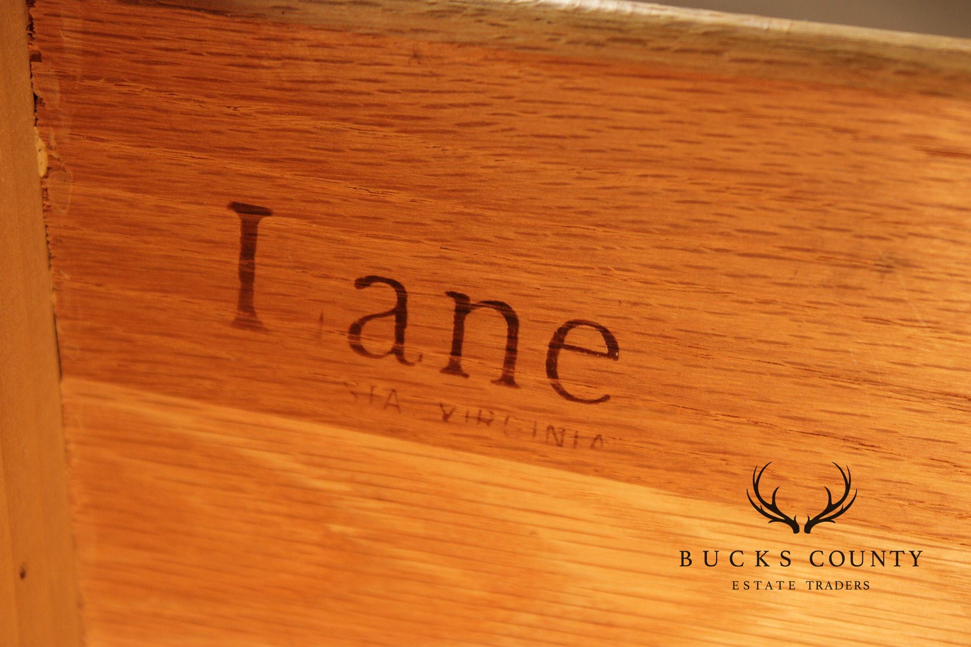 Lane 'Pueblo' Brutalist Oak China Cabinet