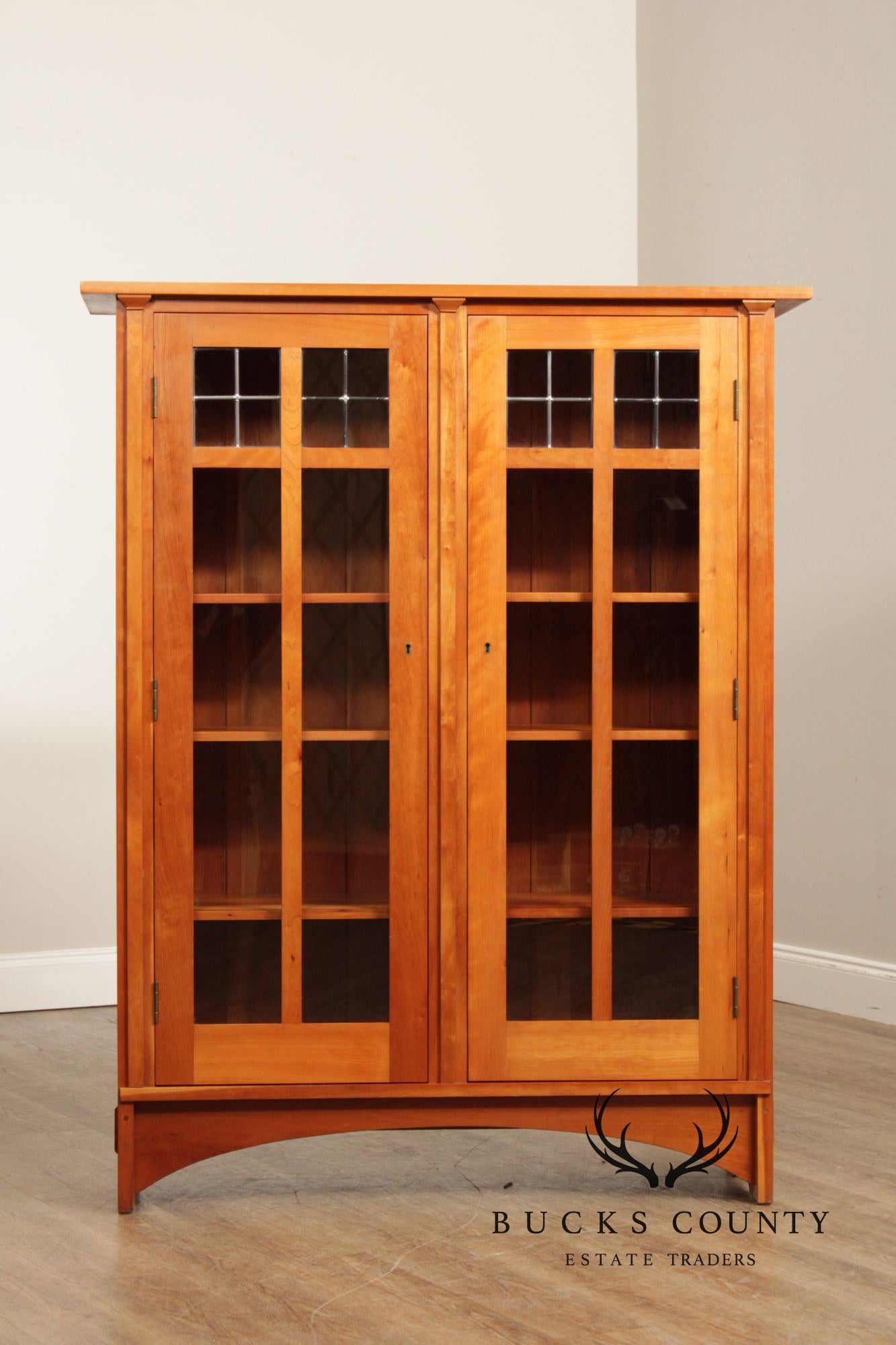 Stickley Mission Collection Cherry Double-Door Bookcase