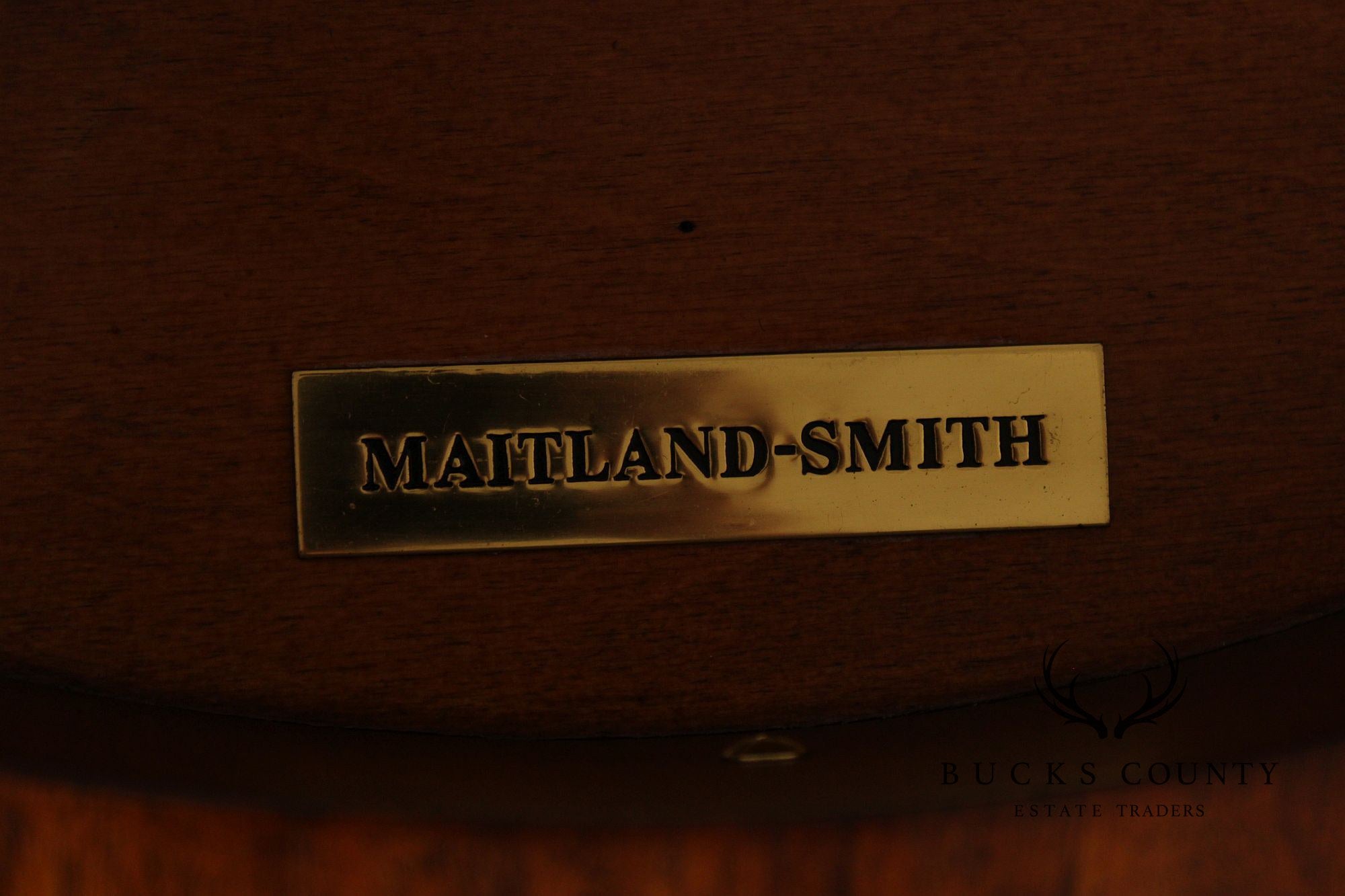 Maitland-Smith Regency Style Mahogany Faux Book Drum Table