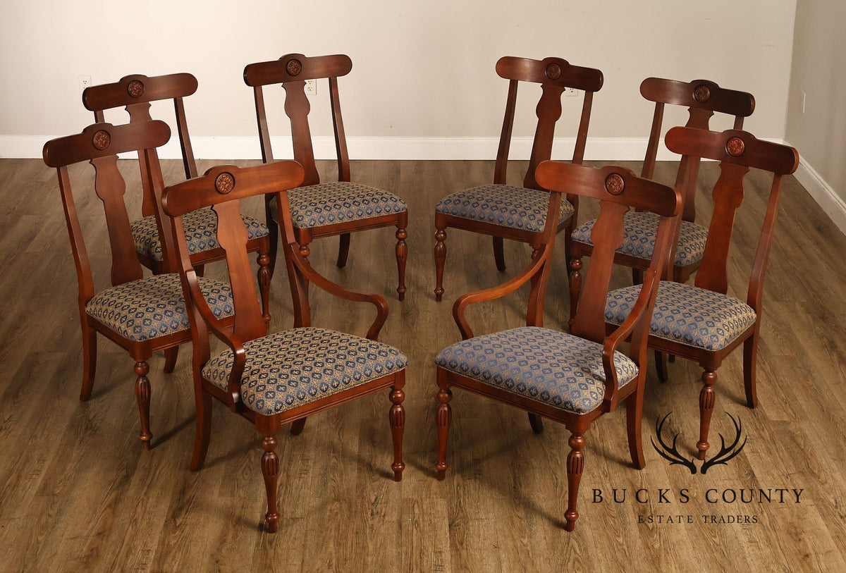 Ethan Allen British Classics Collection Set of Eight Dining Chairs