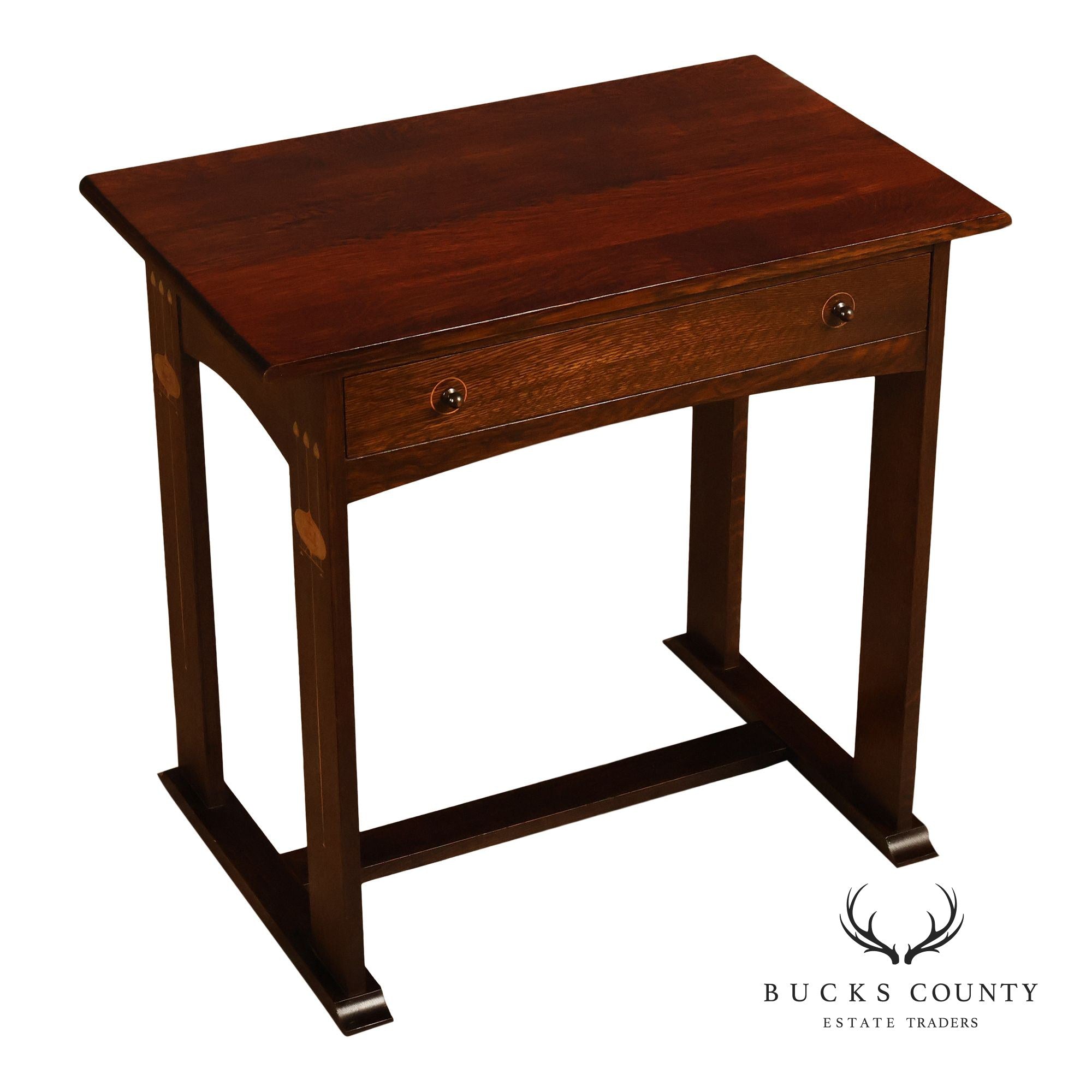 Stickley Commemorative Harvey Ellis Inlaid Oak Writing Desk