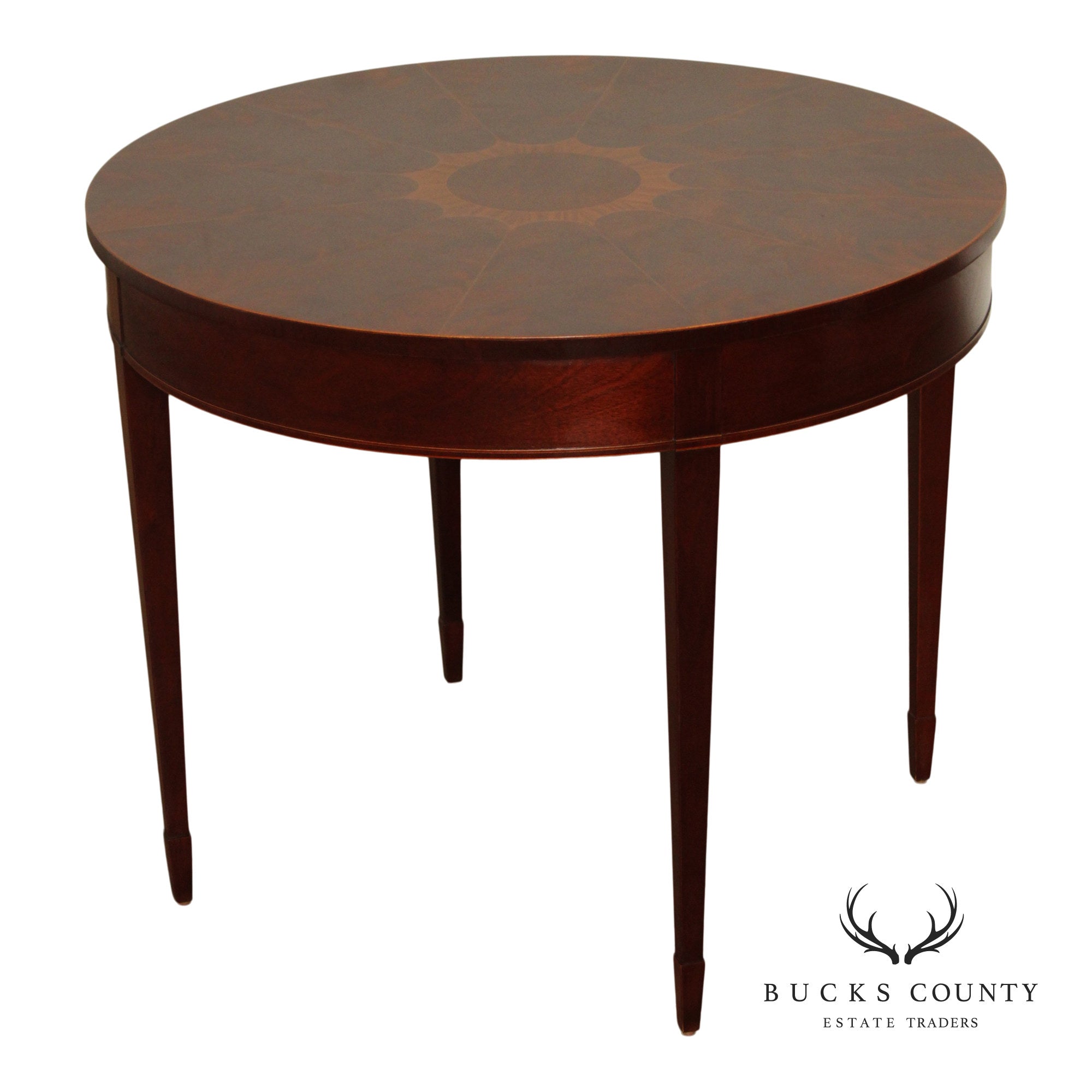 Baker Federal Style Inlaid Mahogany Center Table