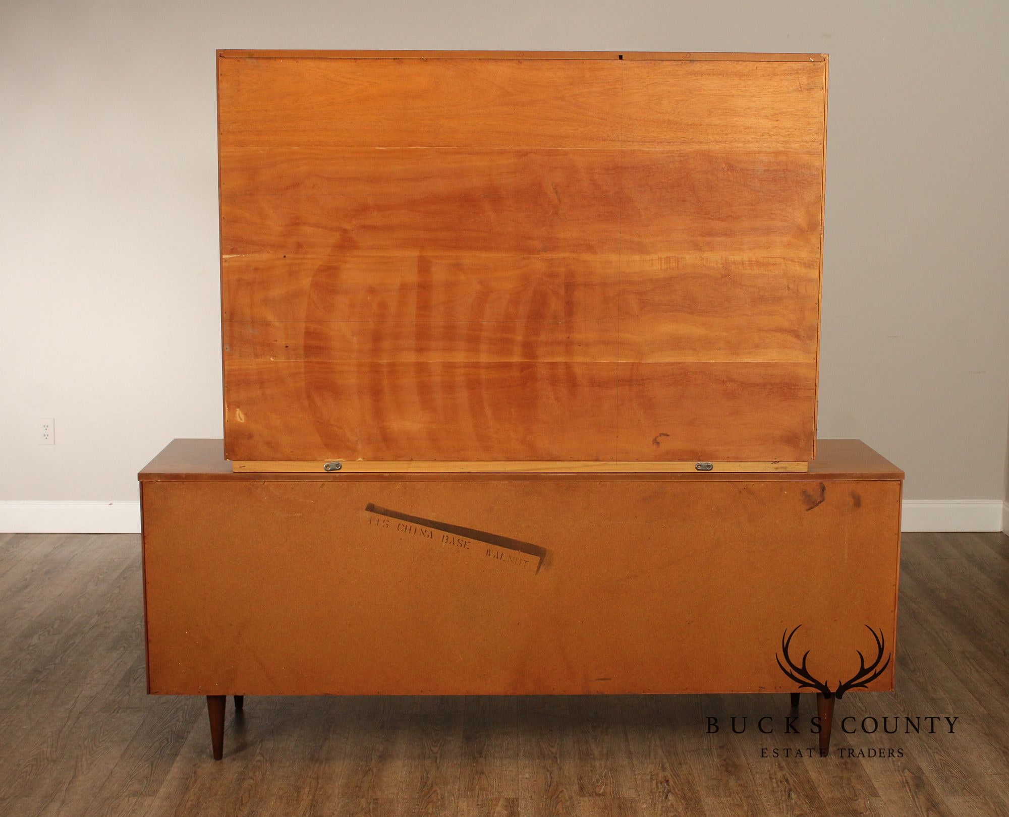 Mid Century Modern Walnut Sideboard Hutch