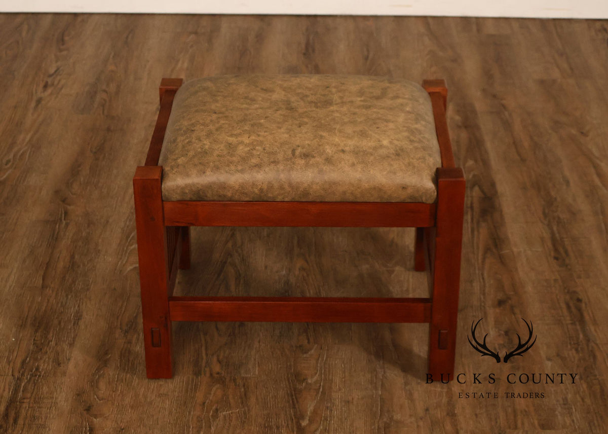 Stickley Mission Collection Cherry Spindle Footstool Ottoman