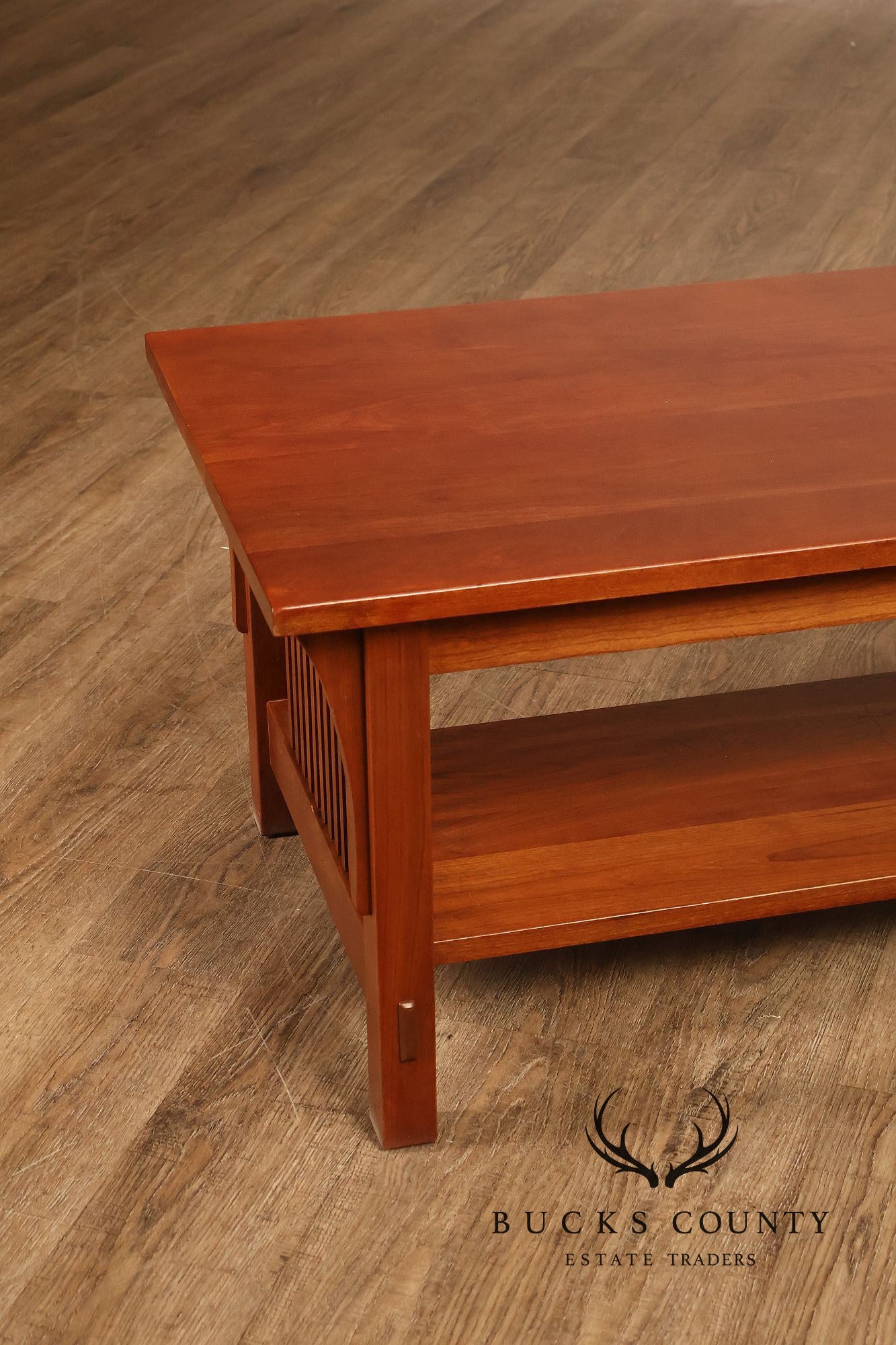 Stickley Mission Collection Cherry Spindle Coffee Table