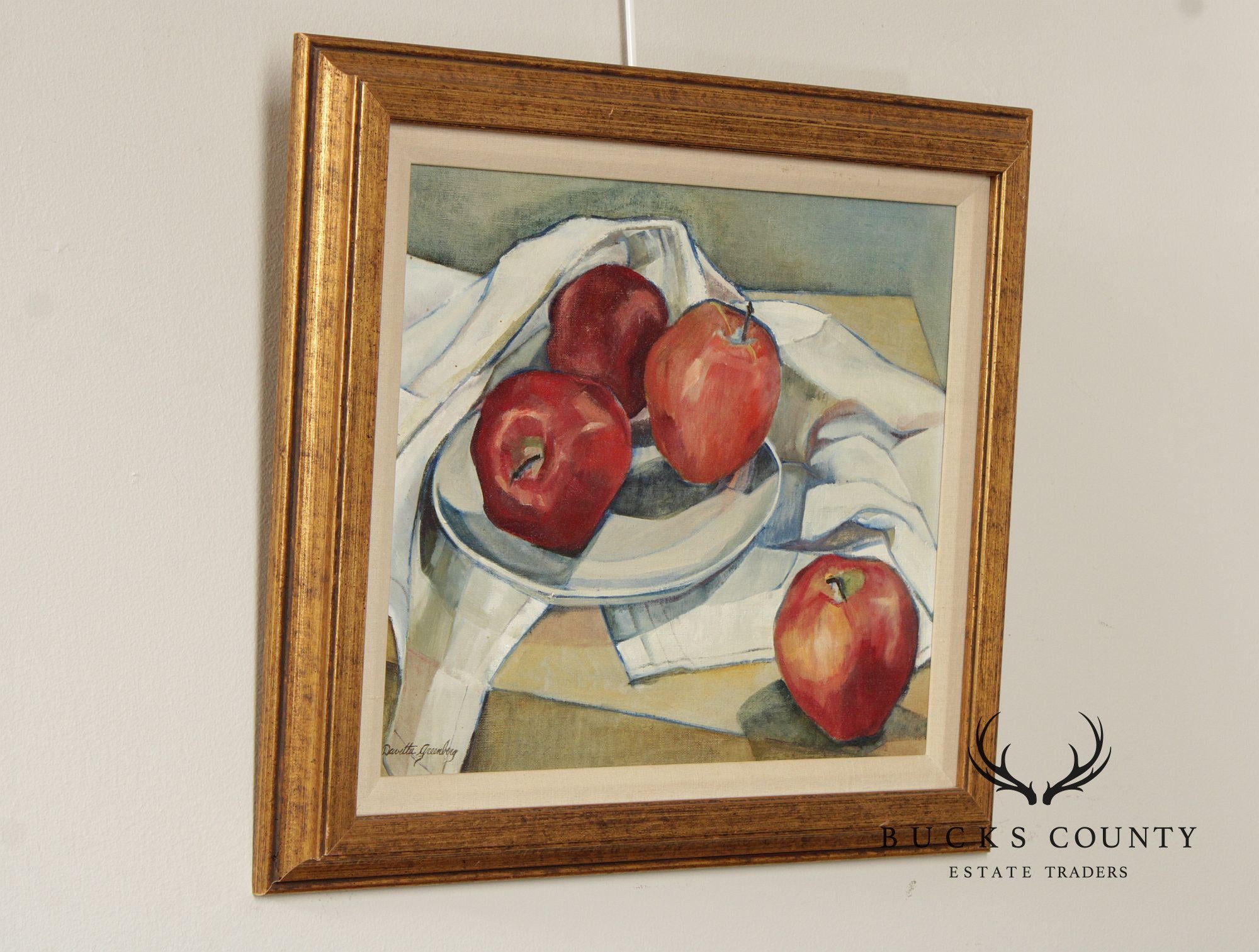 Davetta Greenberg Oil Painting, Still-Life of Apples