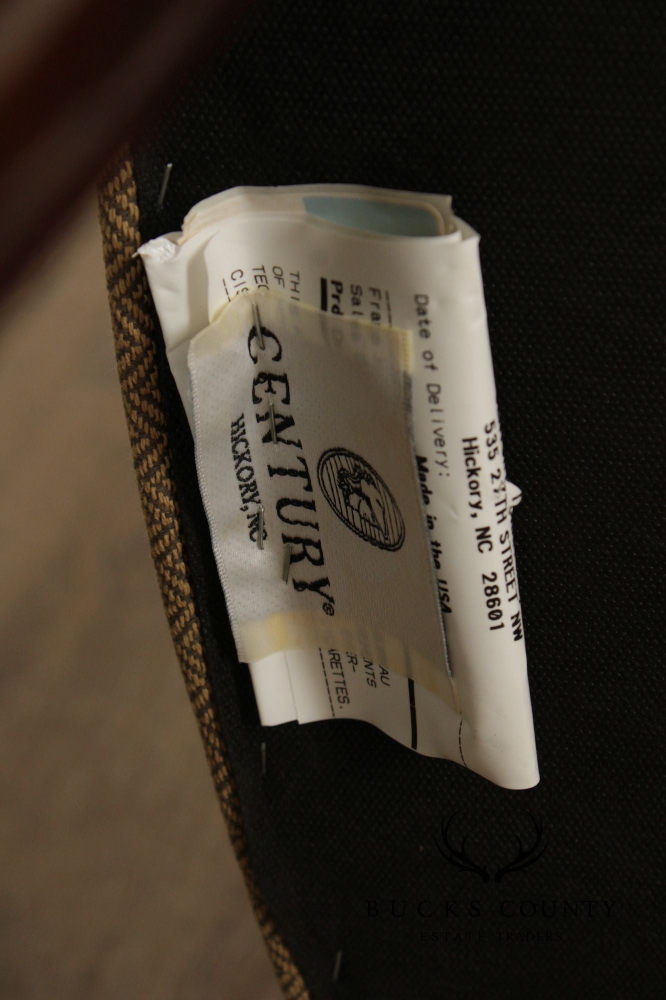 Century Furniture Italian Neoclassical Style Carved Frame Armchair