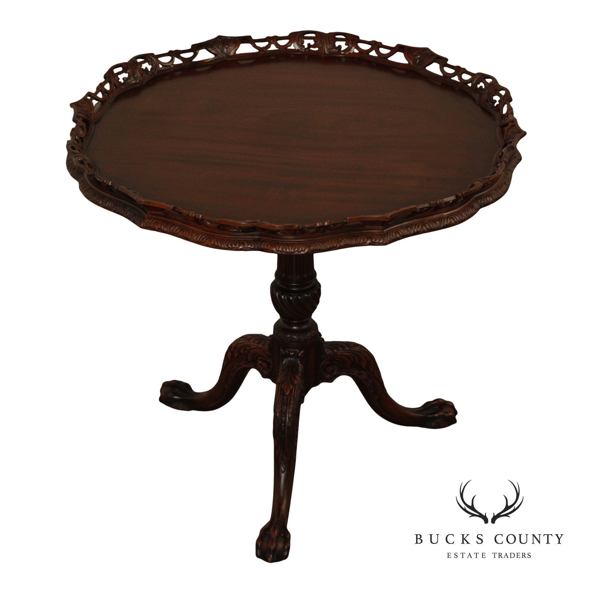 Schmieg and Kotzian Georgian Style Mahogany Pie Crust Table