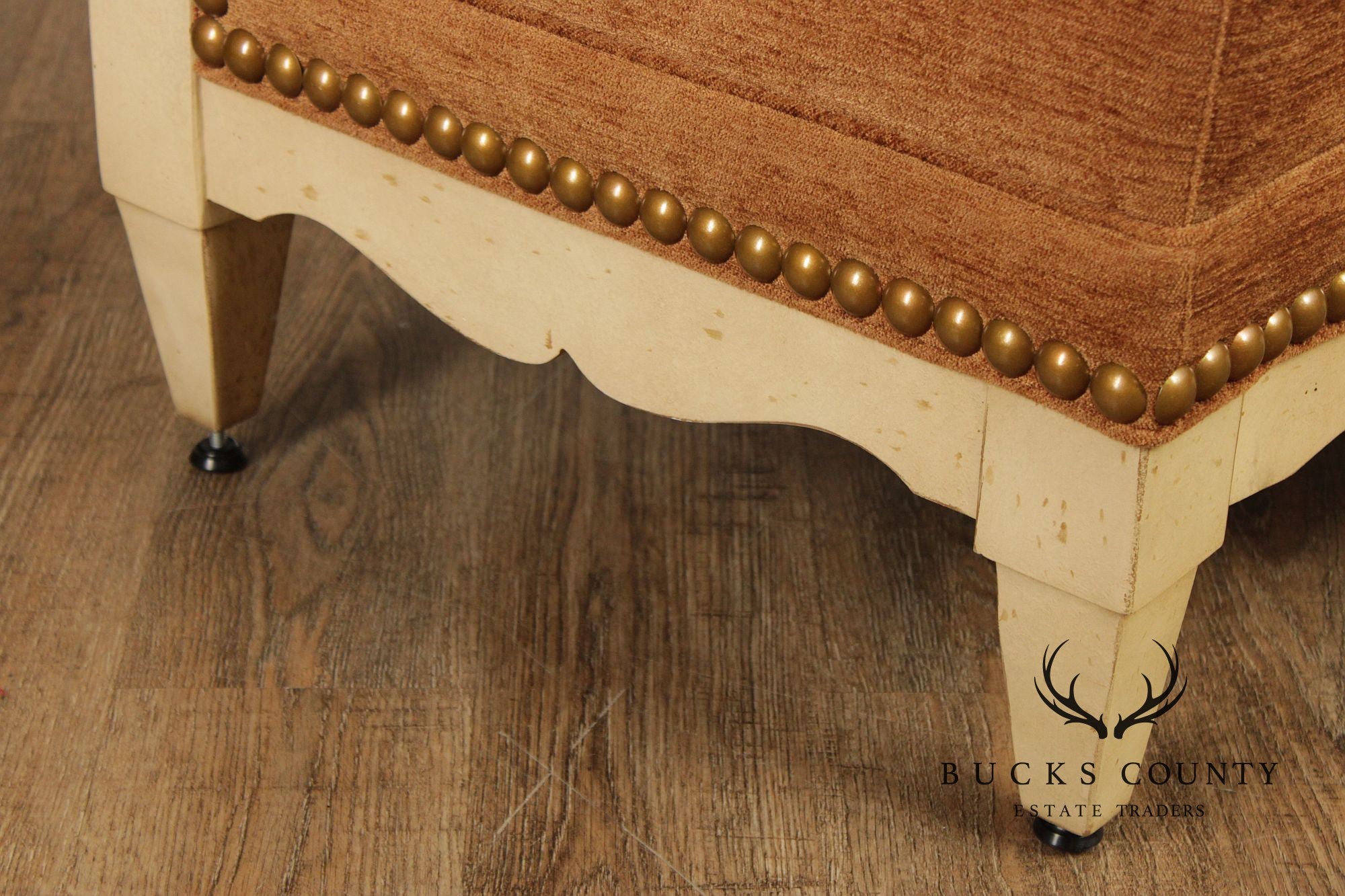 Swaim French Country Style Pair of Curved Banquette Benches