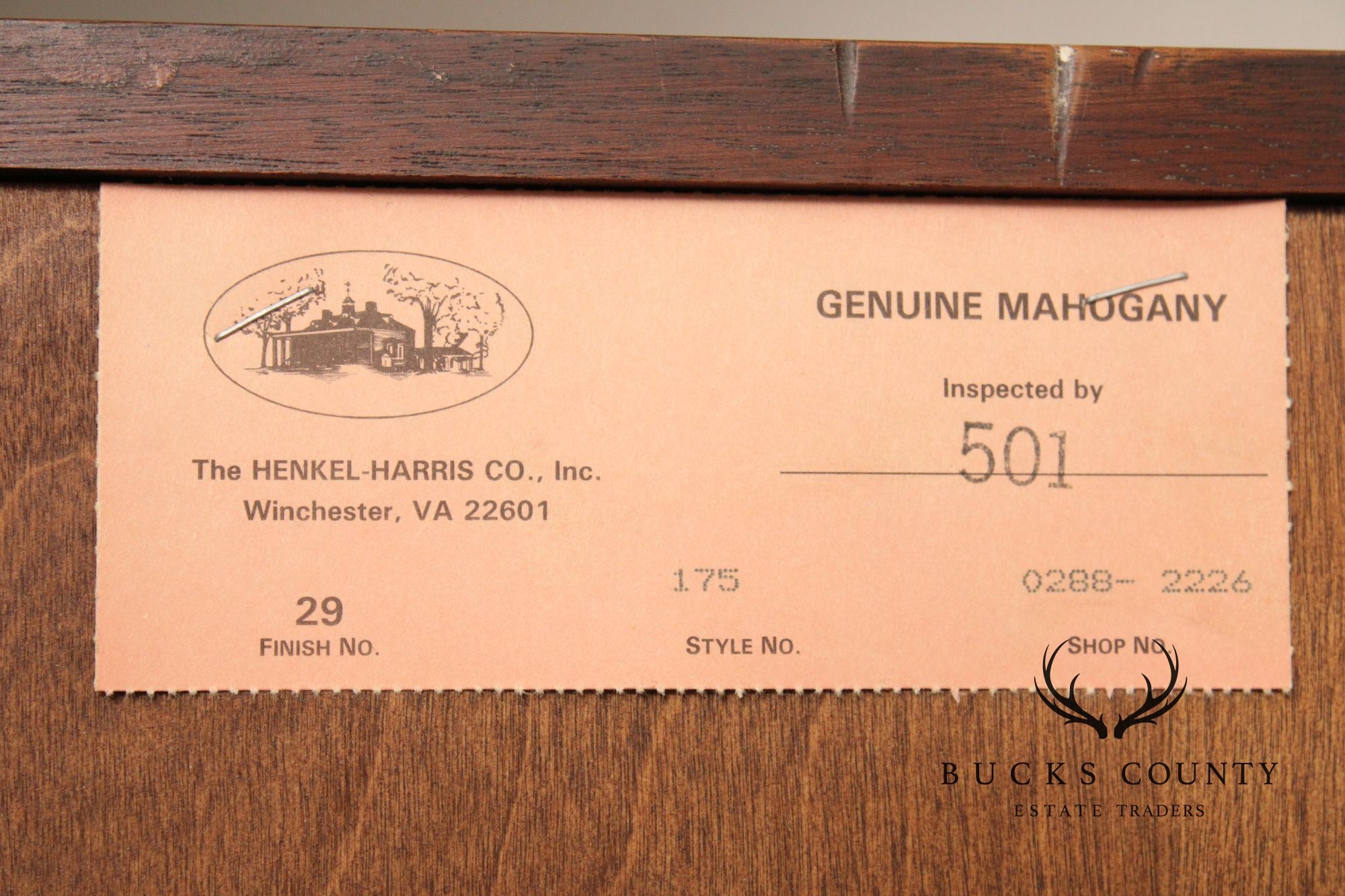 Henkel Harris Chippendale Style Mahogany New Market Tall Chest