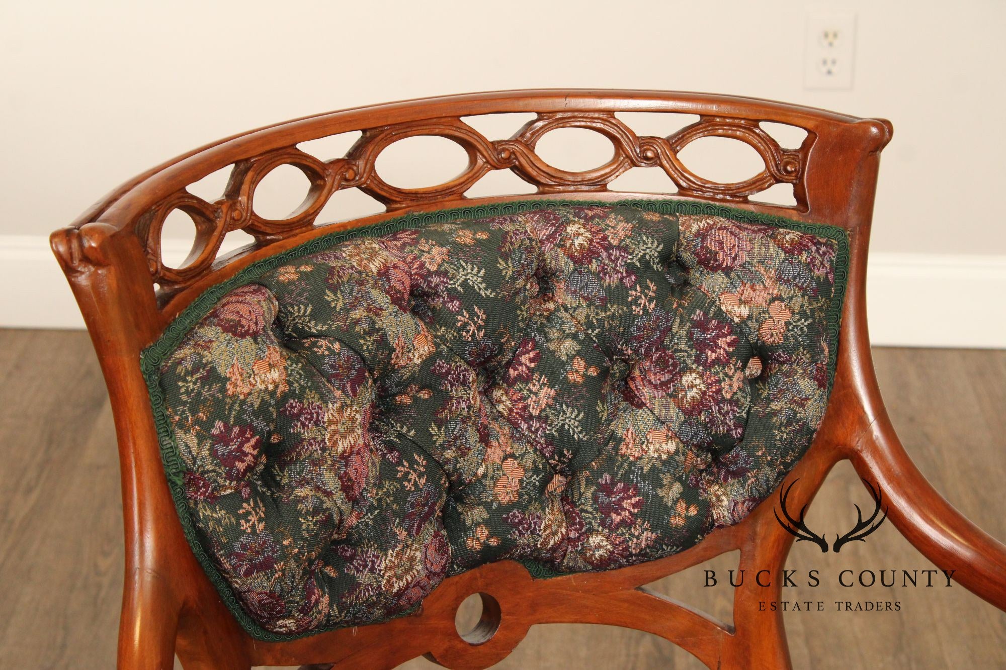 Regency Style Pair of Carved Parlor Armchairs