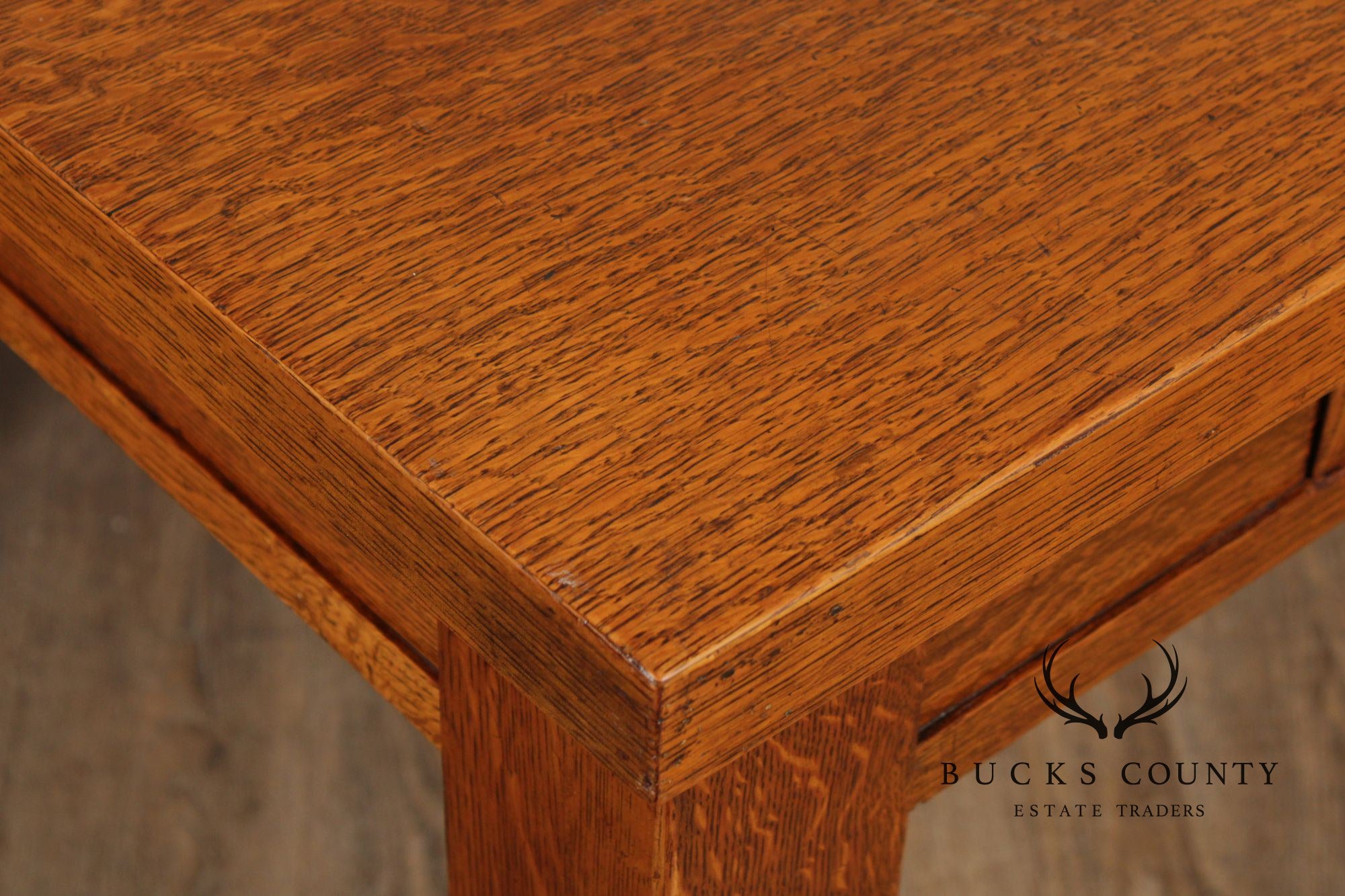 Stow & Davis Antique Mission Oak Dining Library Table