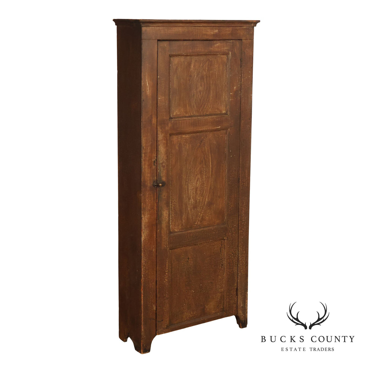Antique Primitive Grain Painted Cupboard