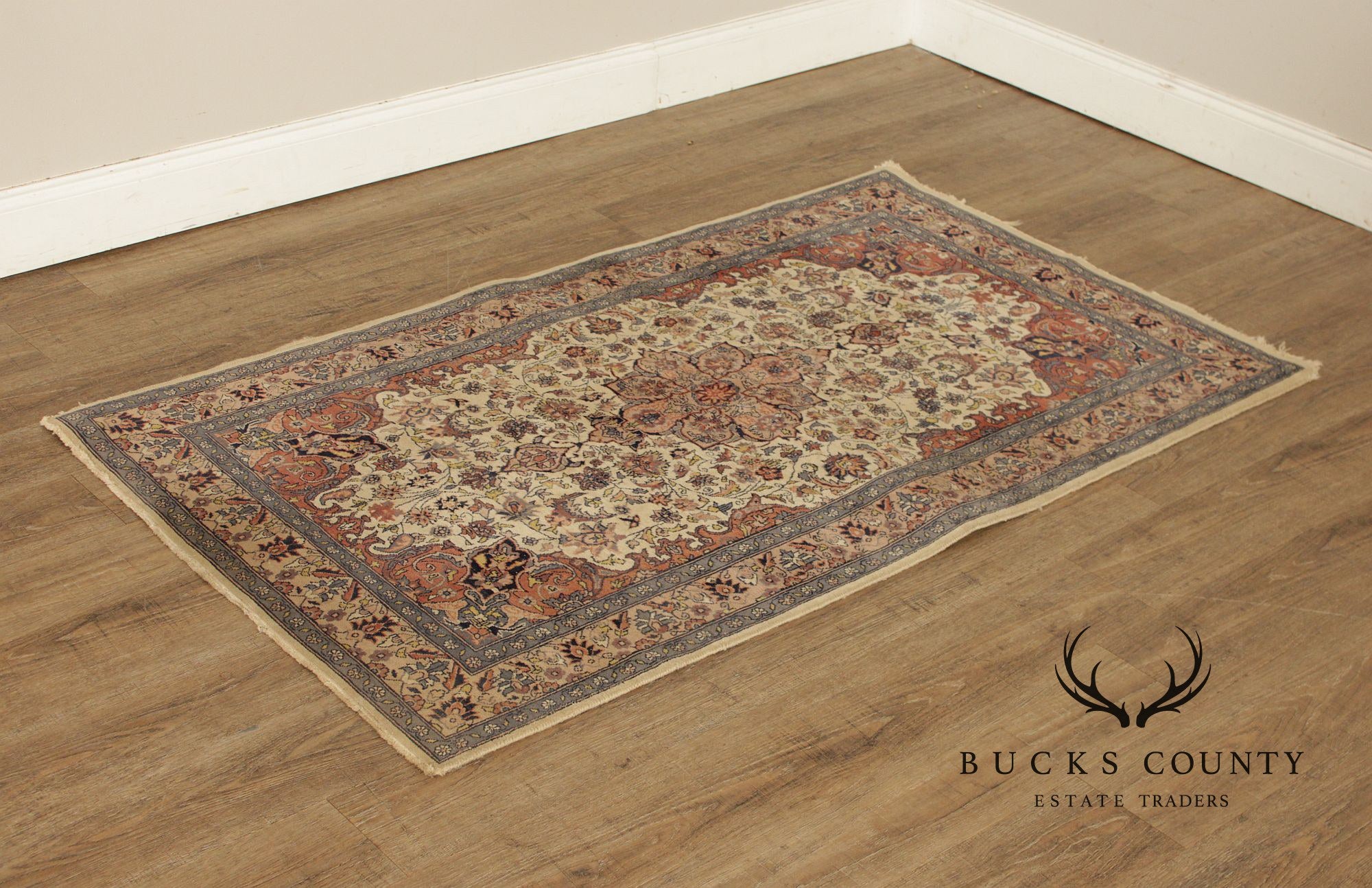 Persian Style Hand-Knotted Wool Area Rug – 2’ x 5’