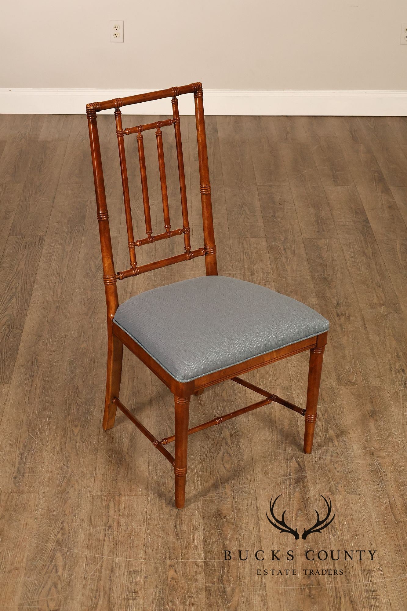 Drexel Heritage Vintage Set of Six Faux Bamboo Dining Chairs