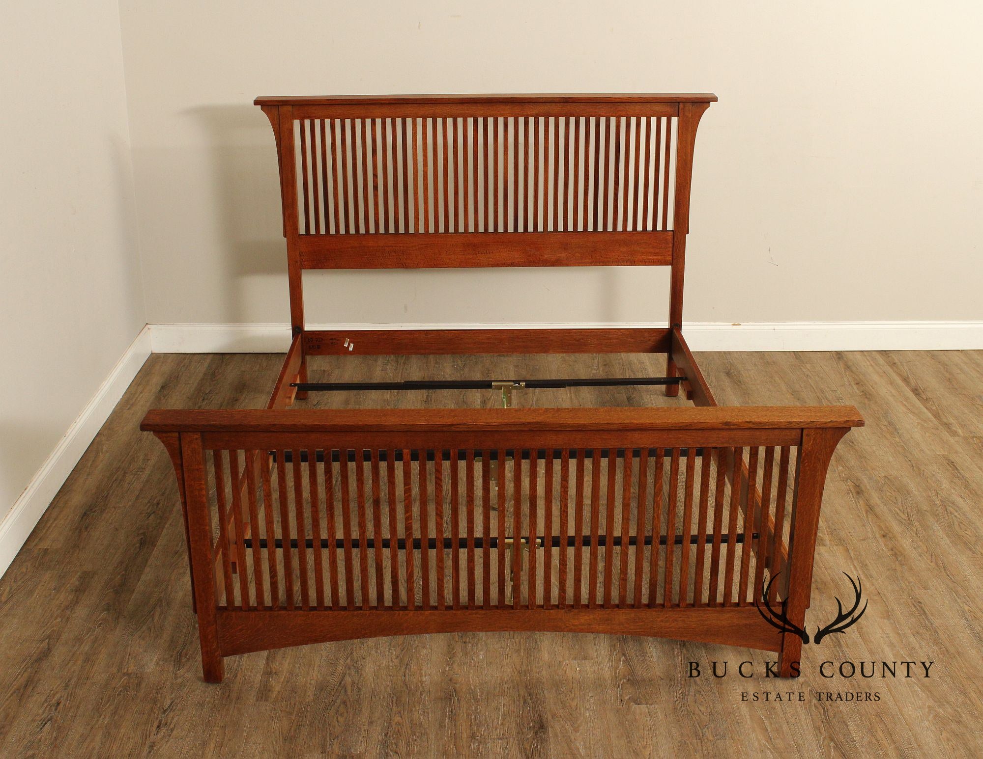 Stickley Mission Collection Oak Spindle Queen Bed