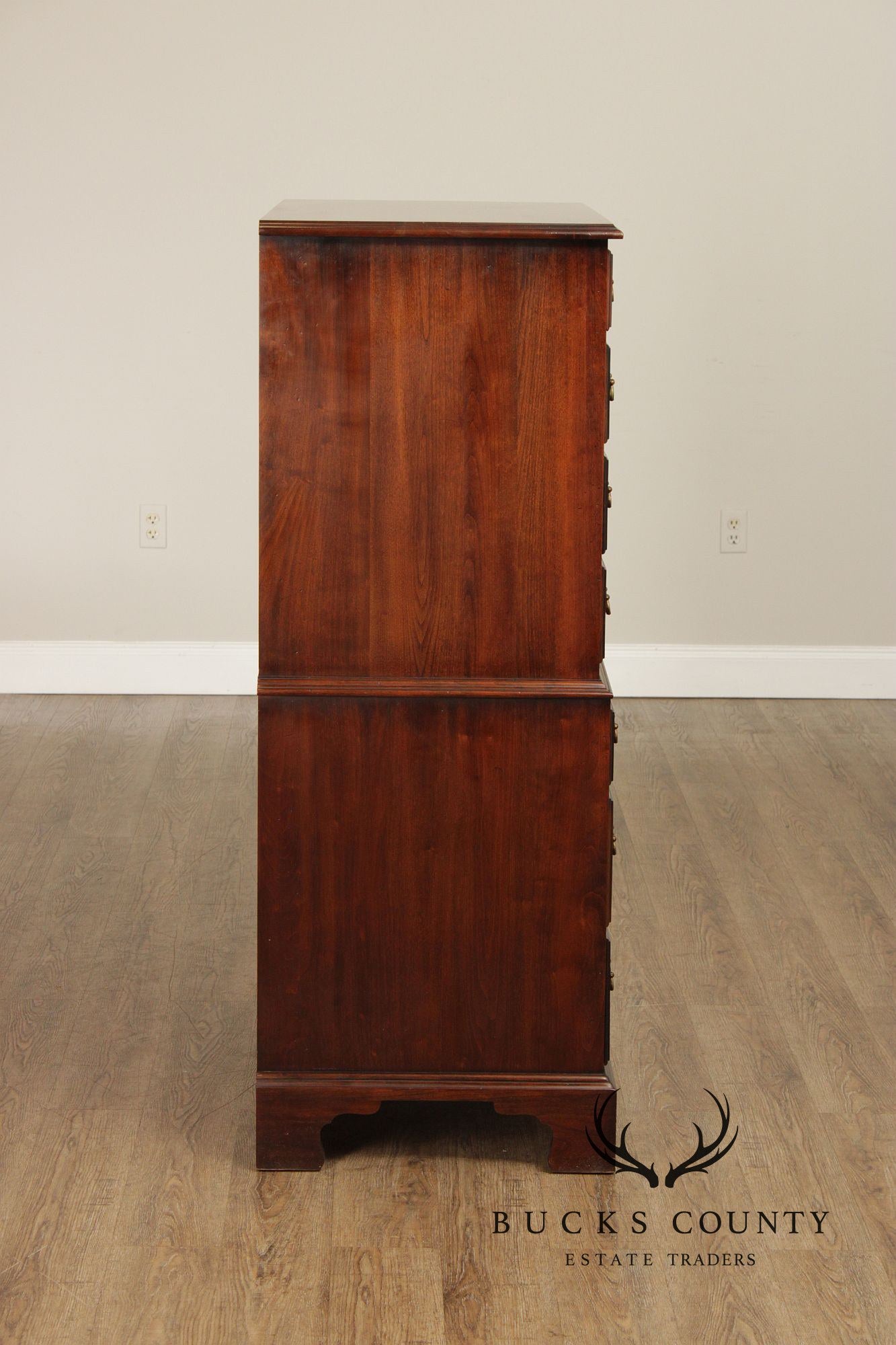 Henkel Harris Chippendale Style Vintage Cherry Tall Chest