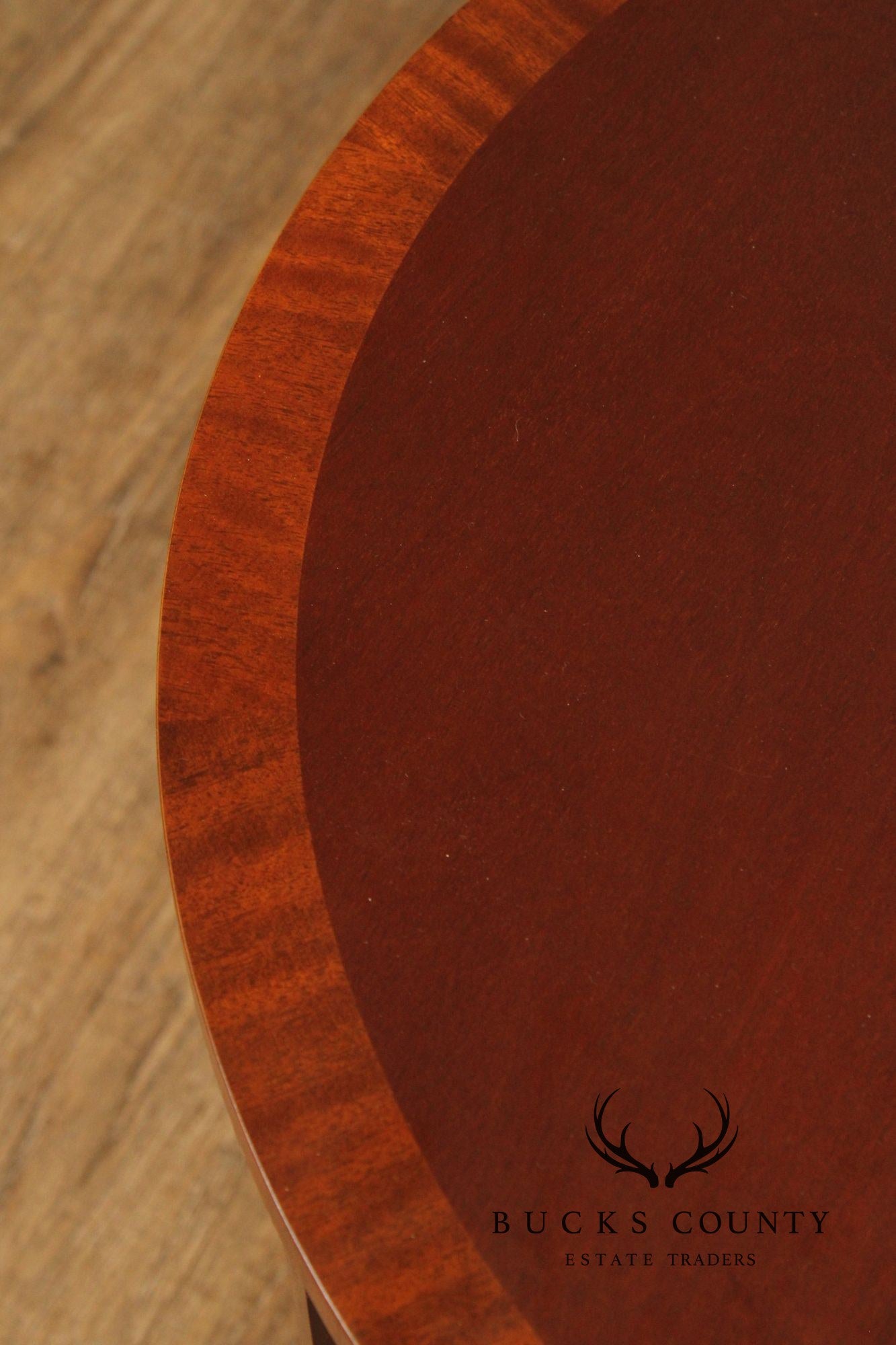 Baker Federal Style Inlaid Mahogany Round Side Table
