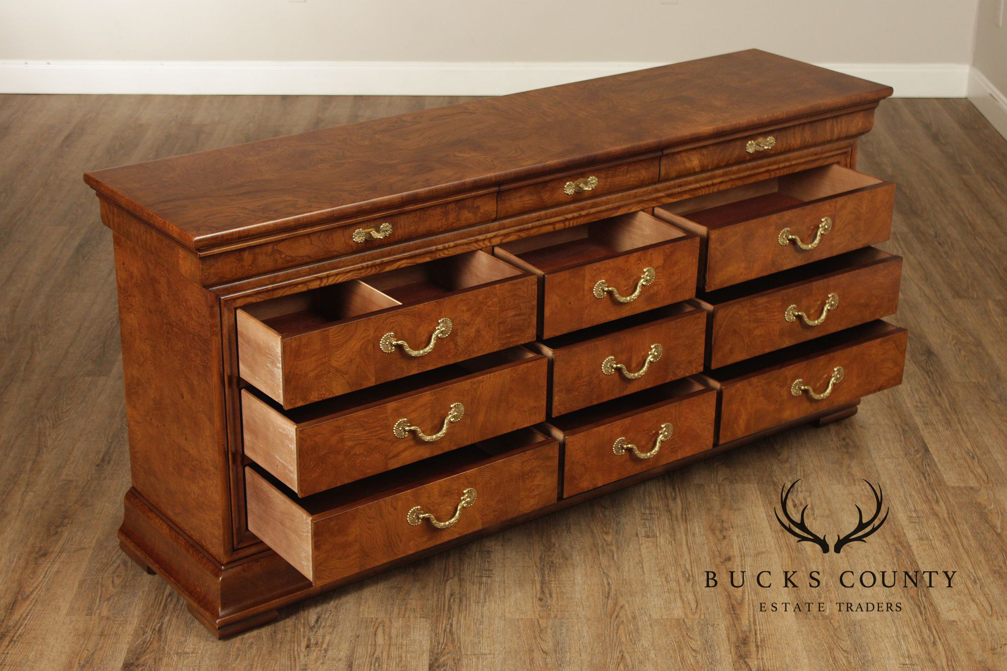 Henredon 'Charles X' Burlwood Long Dresser