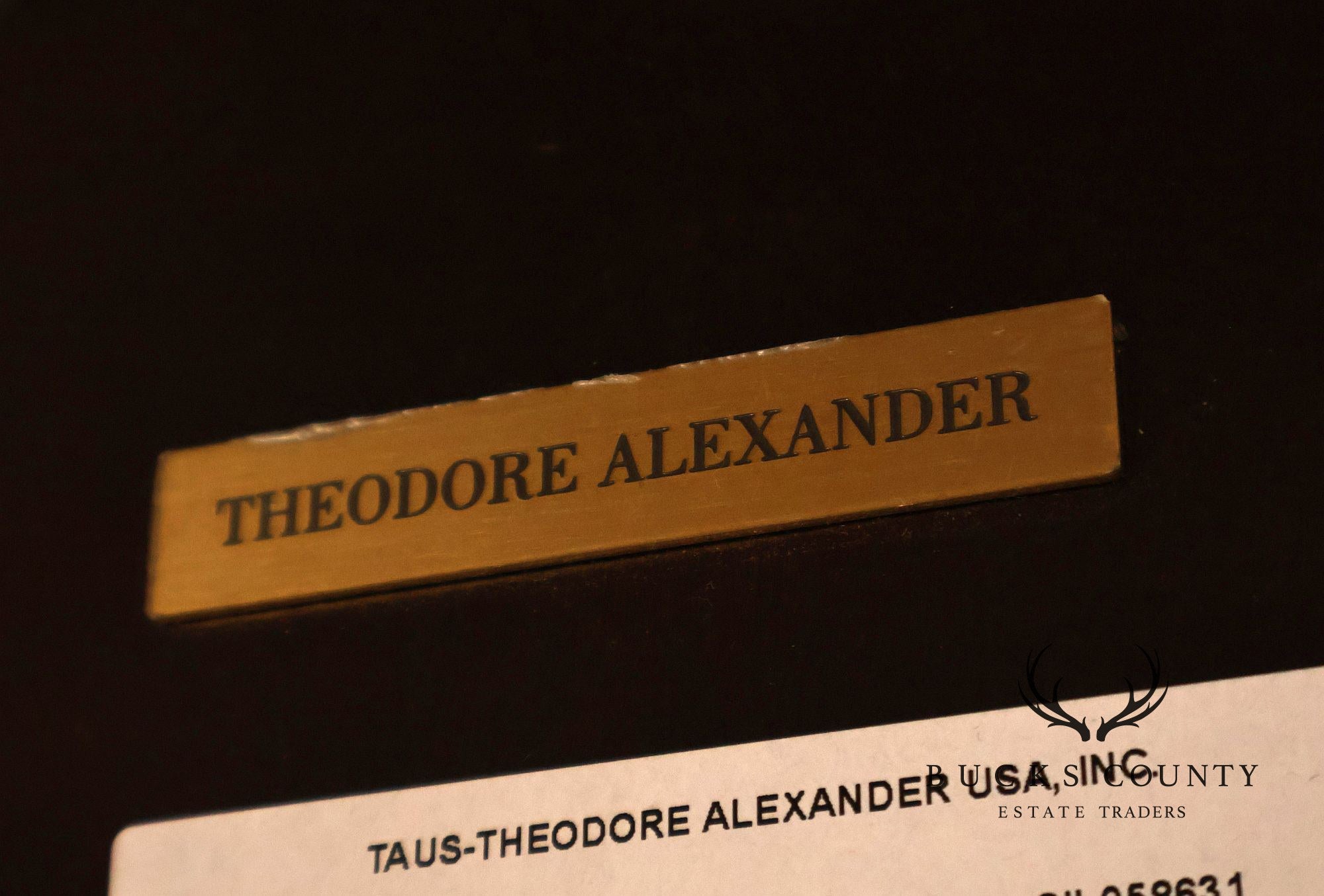 Theodore Alexander Pair of 'Adolphus' Mahogany Side Tables