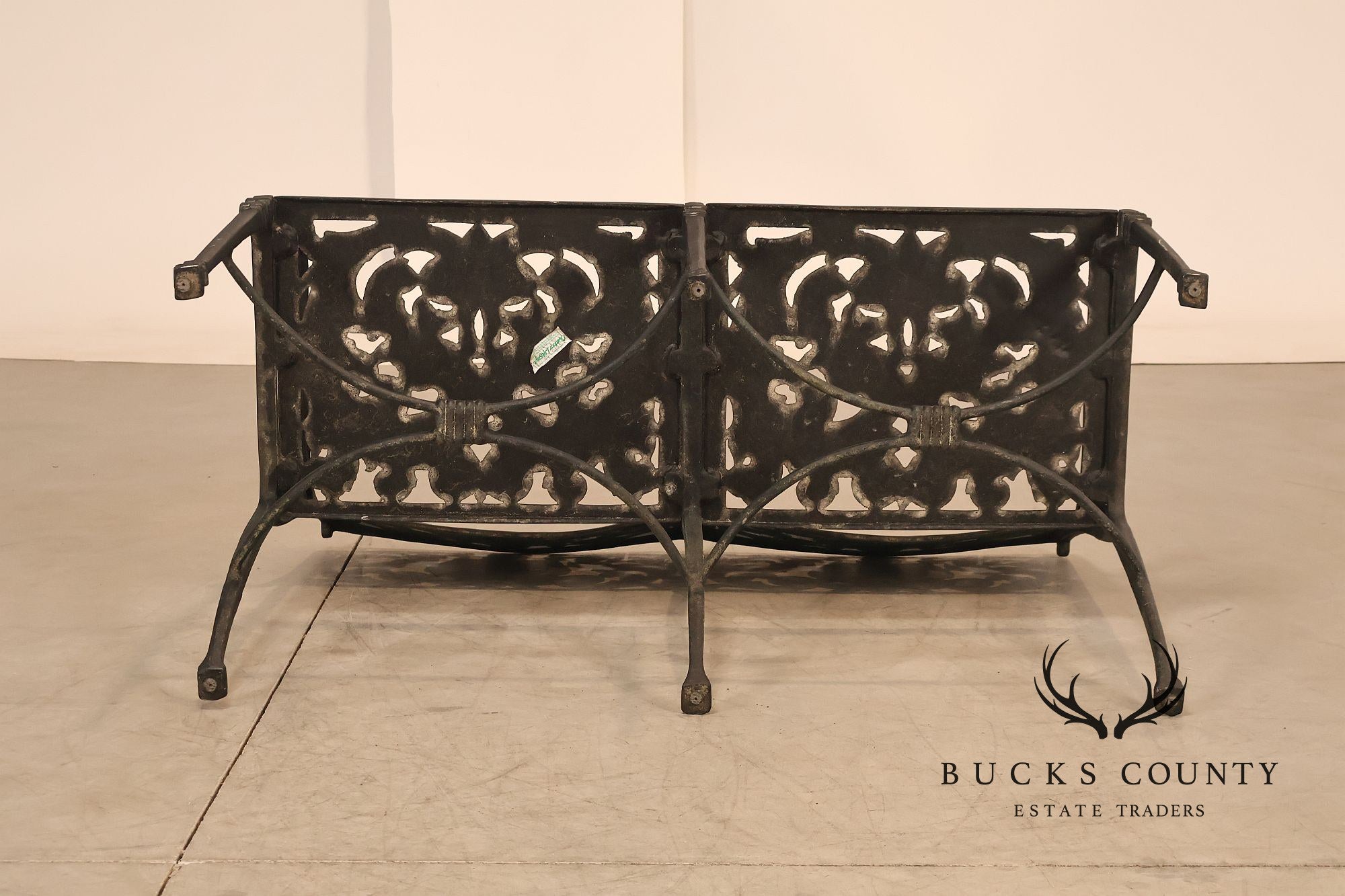 Outdoor Lifestyles Cast Aluminum Garden Bench With Decorative Back