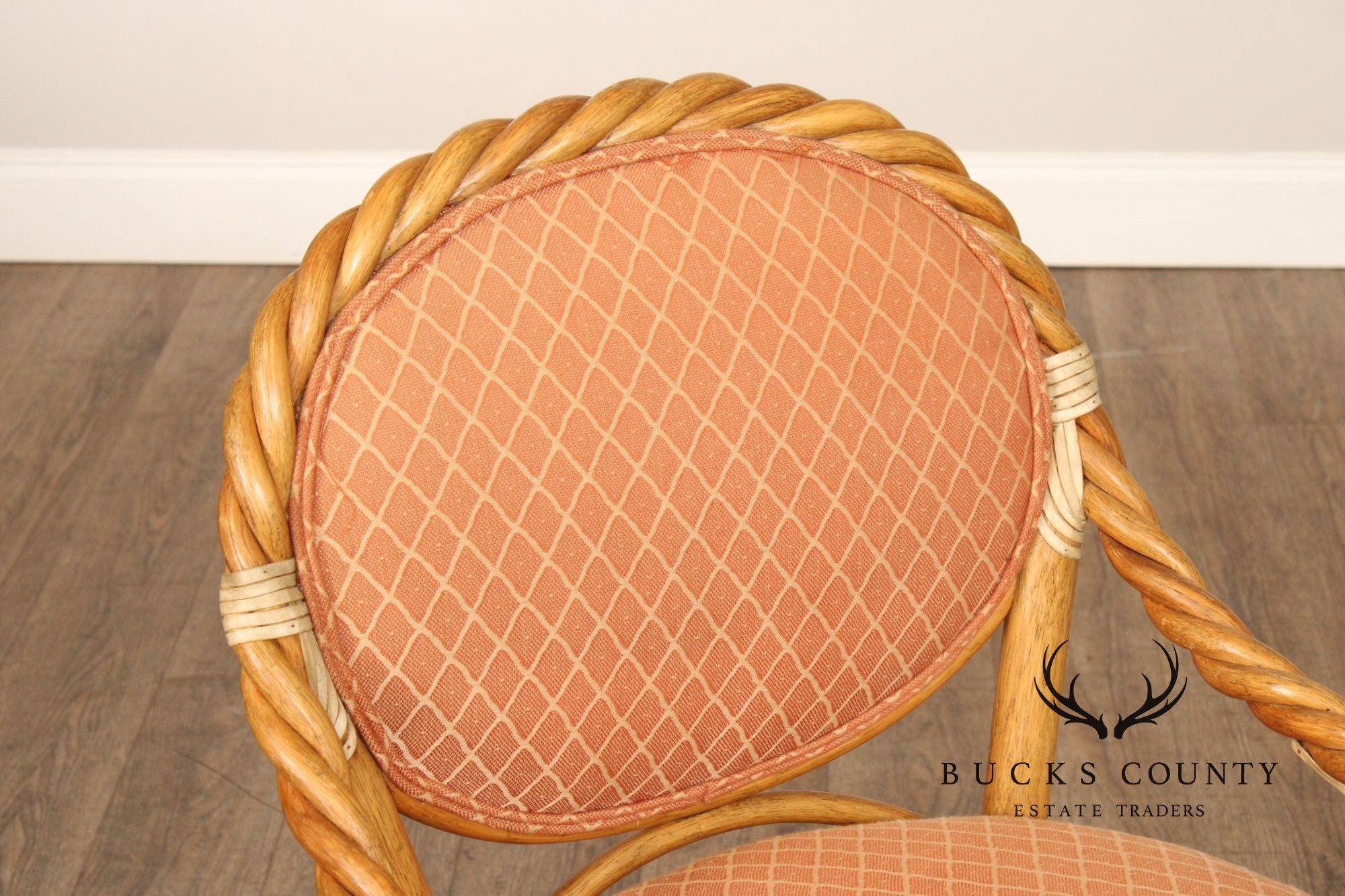 McGuire Set of Four Rattan Armchairs