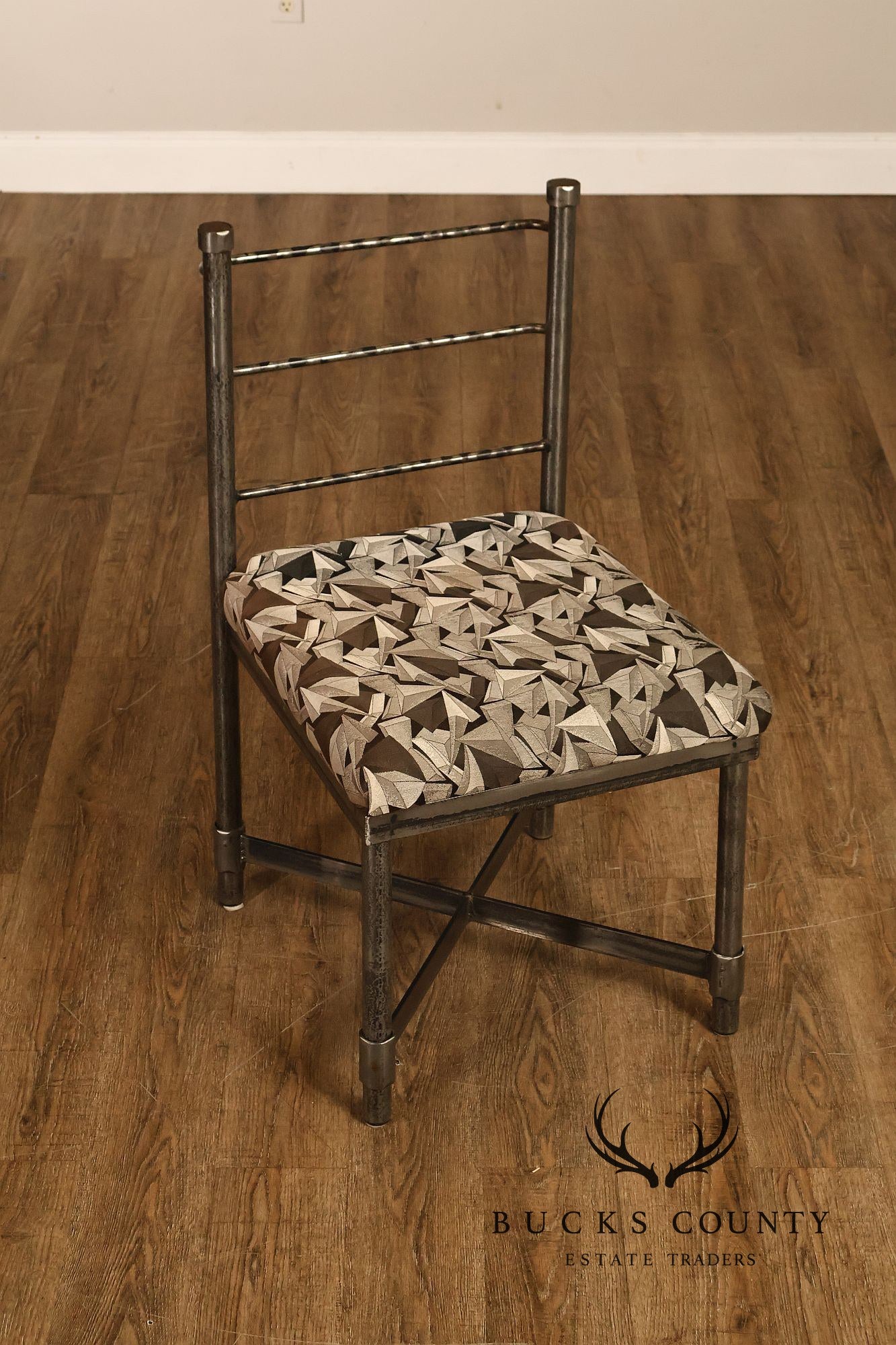 Swaim Industrial Set of Four Iron Dining Chairs