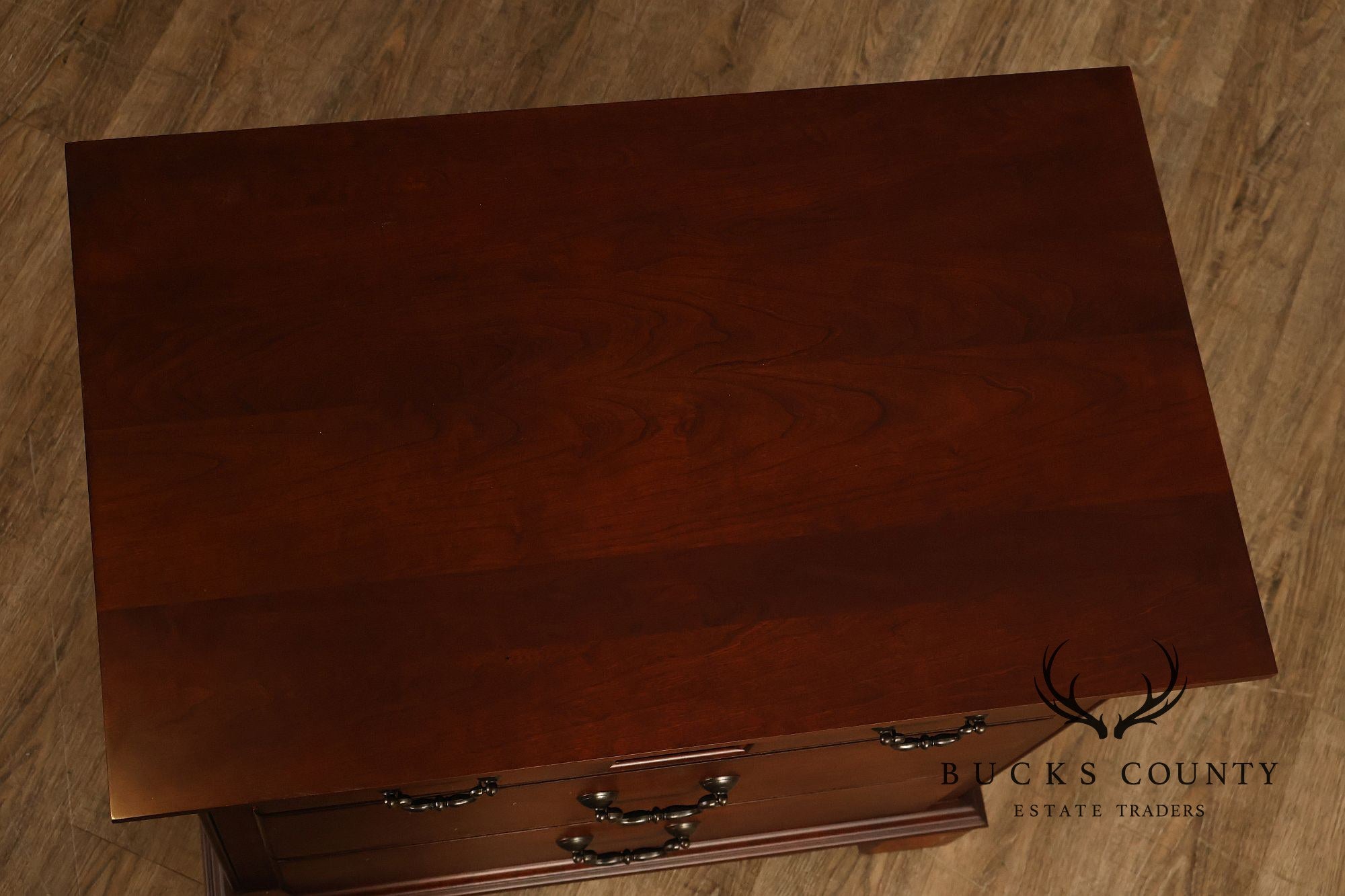 Pennsylvania House Chippendale Style Pair of Cherry Nightstands