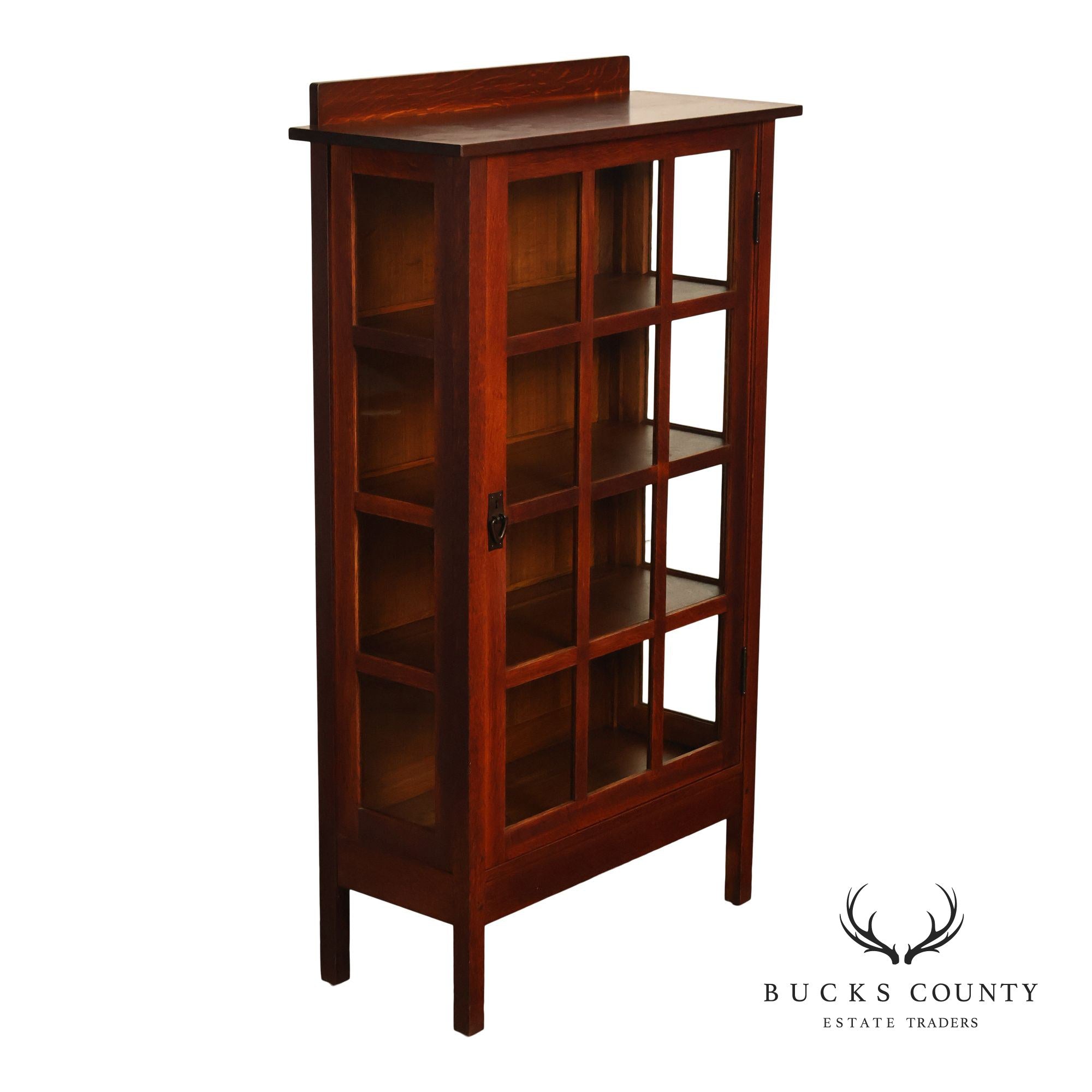 Gustav Stickley Model 820 Antique Oak China Cabinet