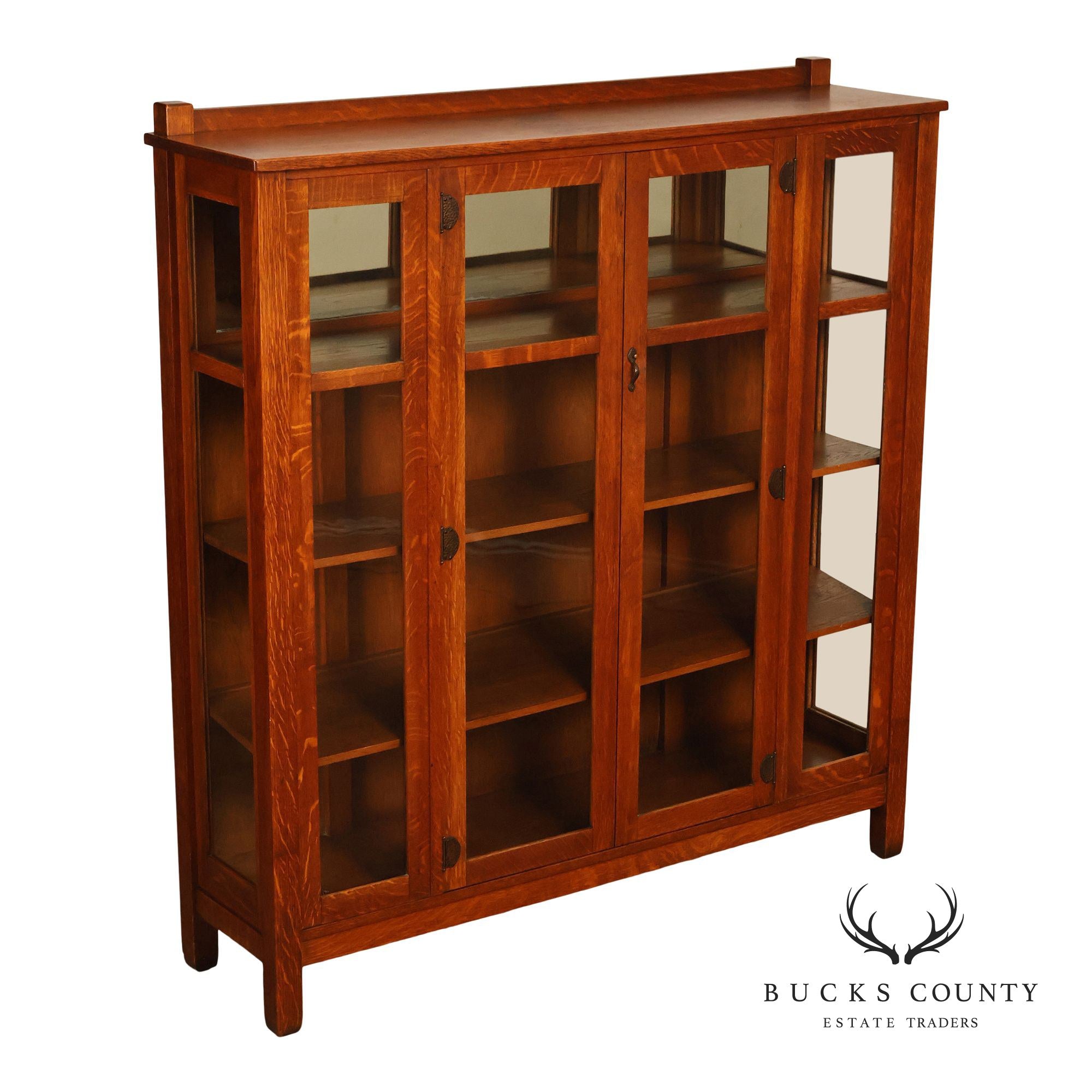 Stickley Brothers Antique Arts And Crafts Mission Oak China Cabinet