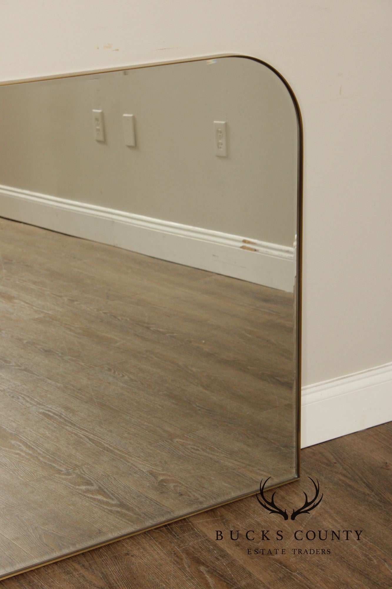 Crate & Barrel 'Edge' Brass Arch Wall Mirror
