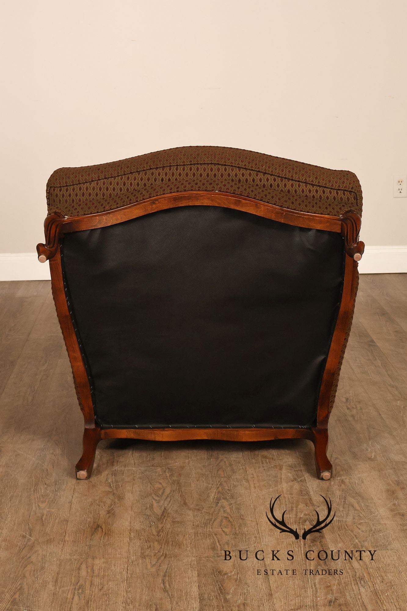 Ethan Allen French Louis XV Style 'Versailles' Armchair and Ottoman