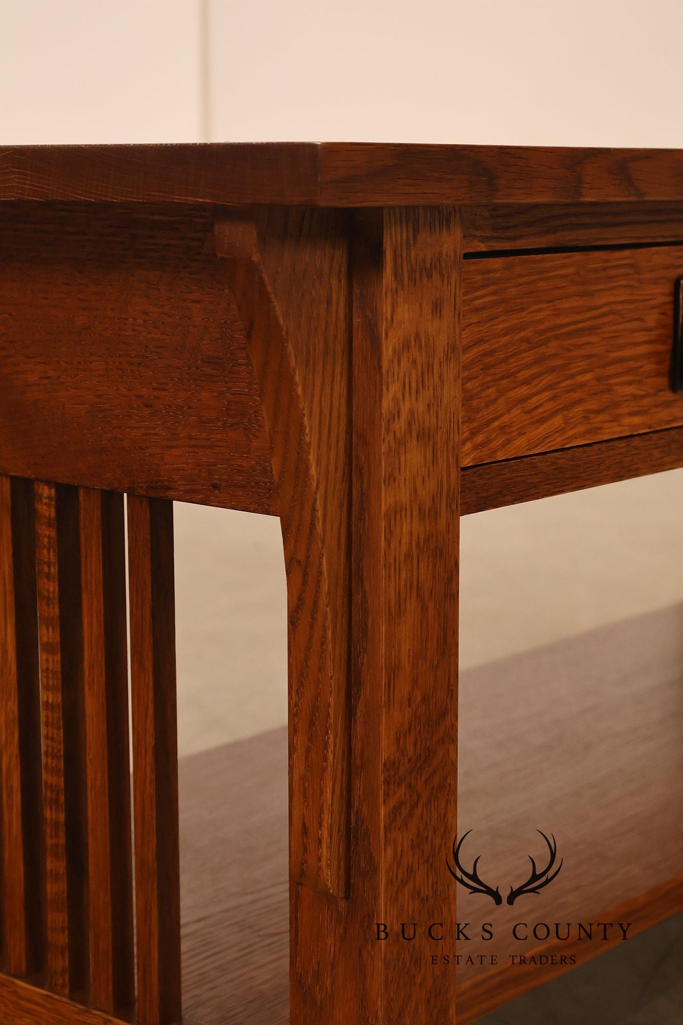 Stickley Mission Collection Oak Coffee Table With Drawers