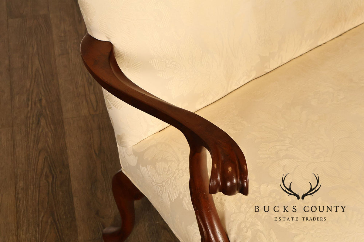 Southwood Chippendale Style Carved Frame Settee