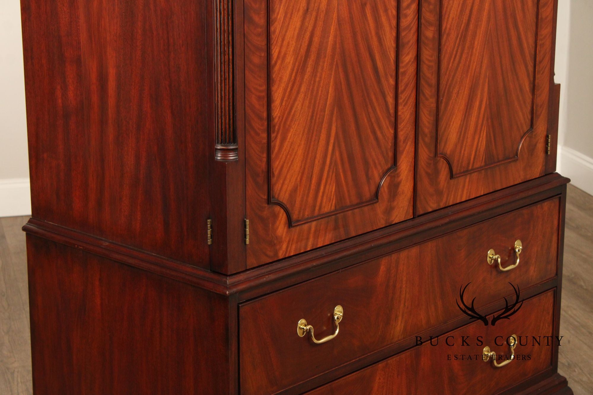 Henkel Harris Georgian Style Mahogany Armoire