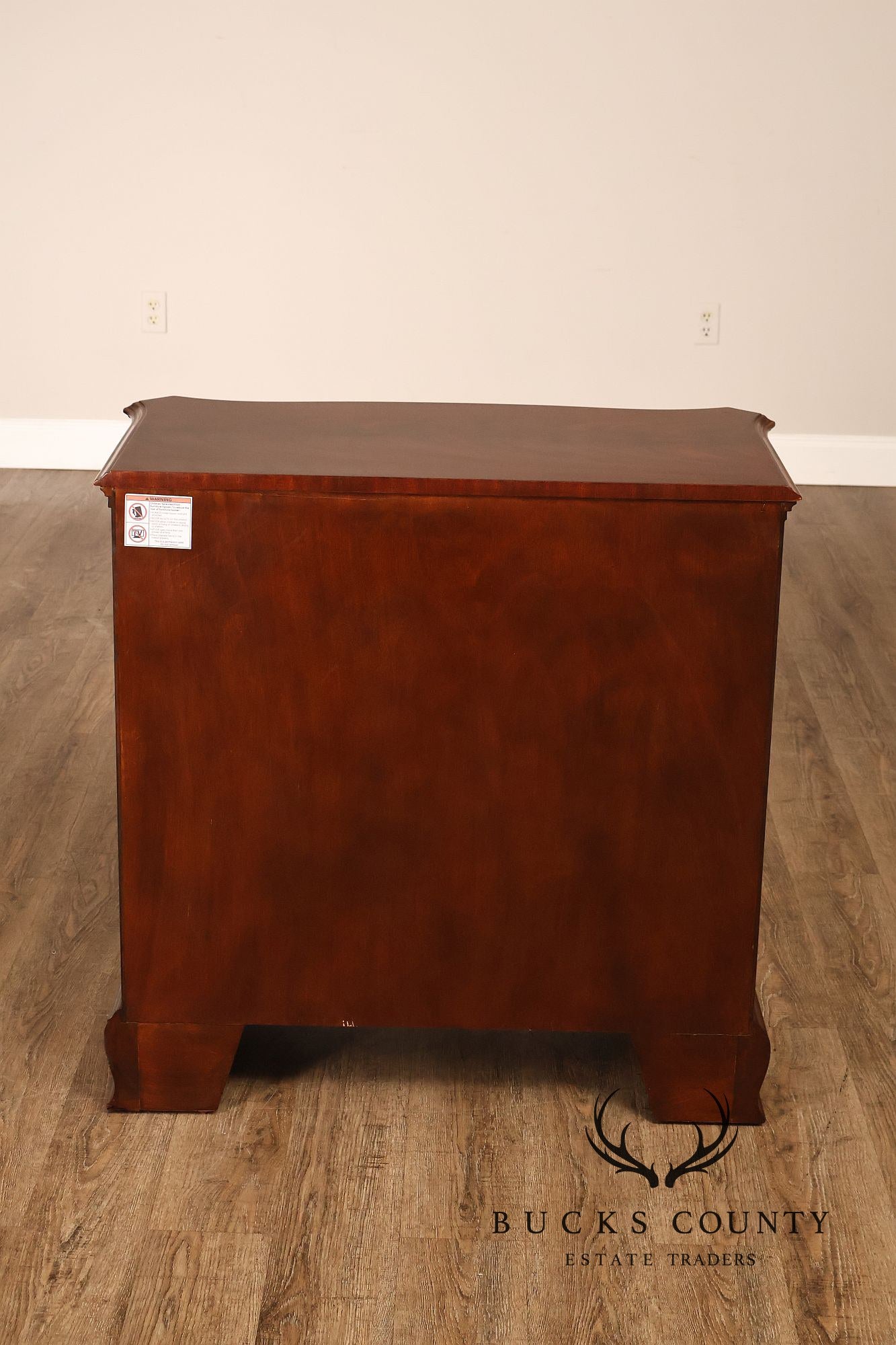 Maitland Smith Georgian Style Mahogany Carved Pair Of Mandolin Bachelors Chests