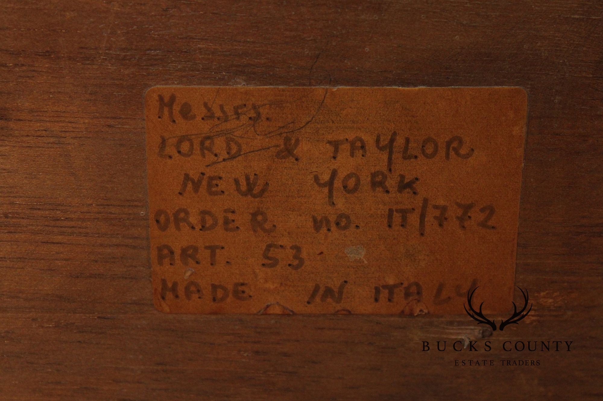 Lord & Taylor Italian Olivewood Lingerie Chest